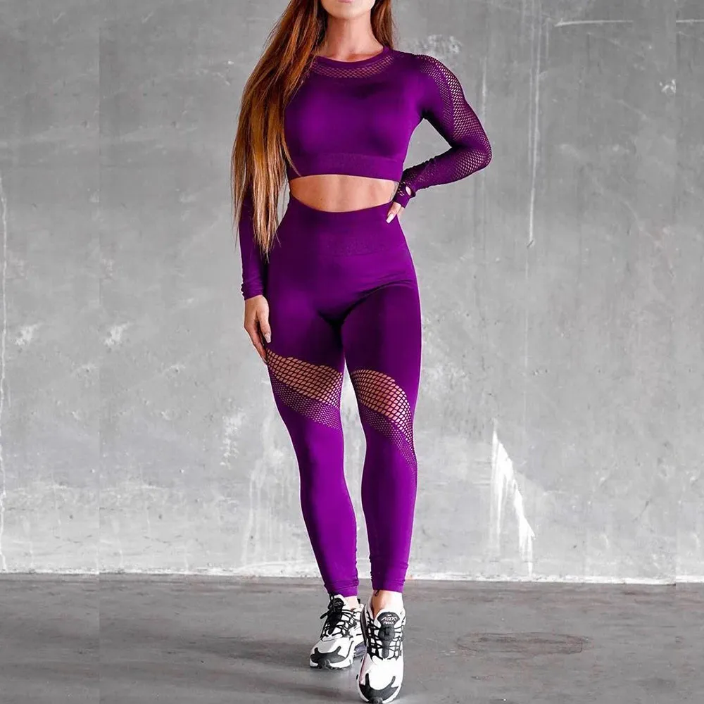 Move Like Diva Women's Seamless Sports Suits Set
