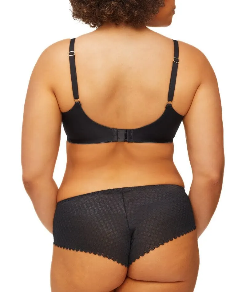 Nancy Ganz Revive Maya Underwire Lace Minimiser Bra - Black