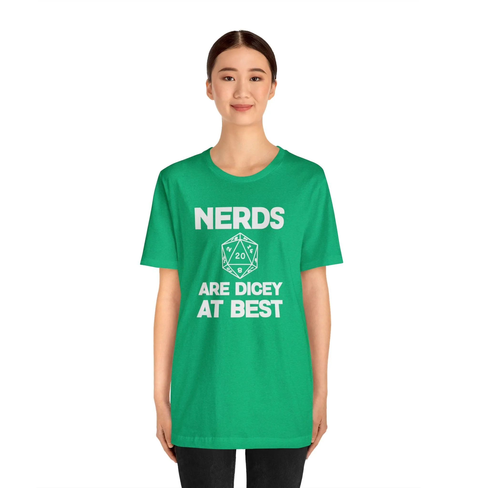 Nerds are Dicey at best | DM shirt | Dungeon Master gift | dnd tshirt | gaming shirt | dungeons and dragons Short Sleeve Tee dice shirt