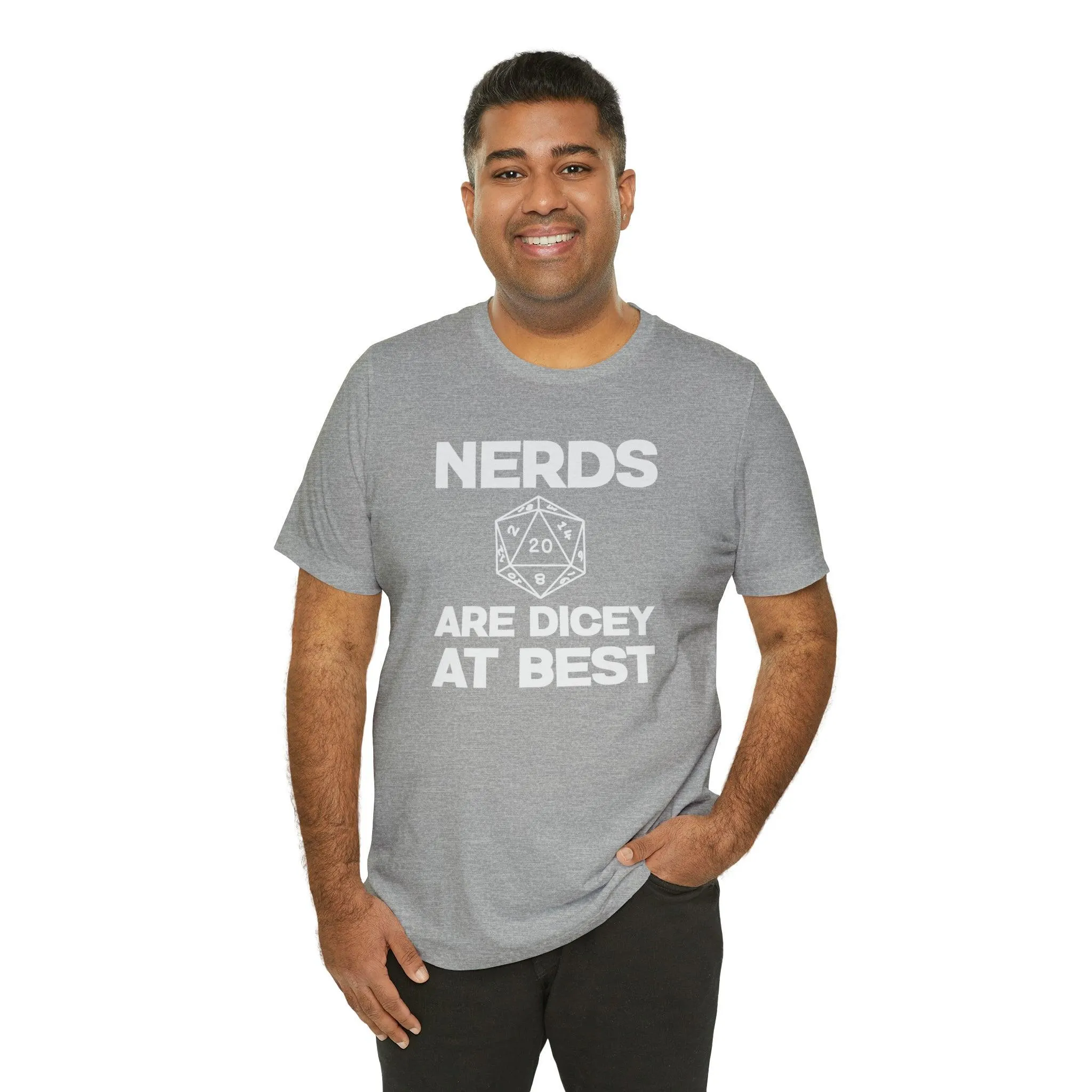 Nerds are Dicey at best | DM shirt | Dungeon Master gift | dnd tshirt | gaming shirt | dungeons and dragons Short Sleeve Tee dice shirt