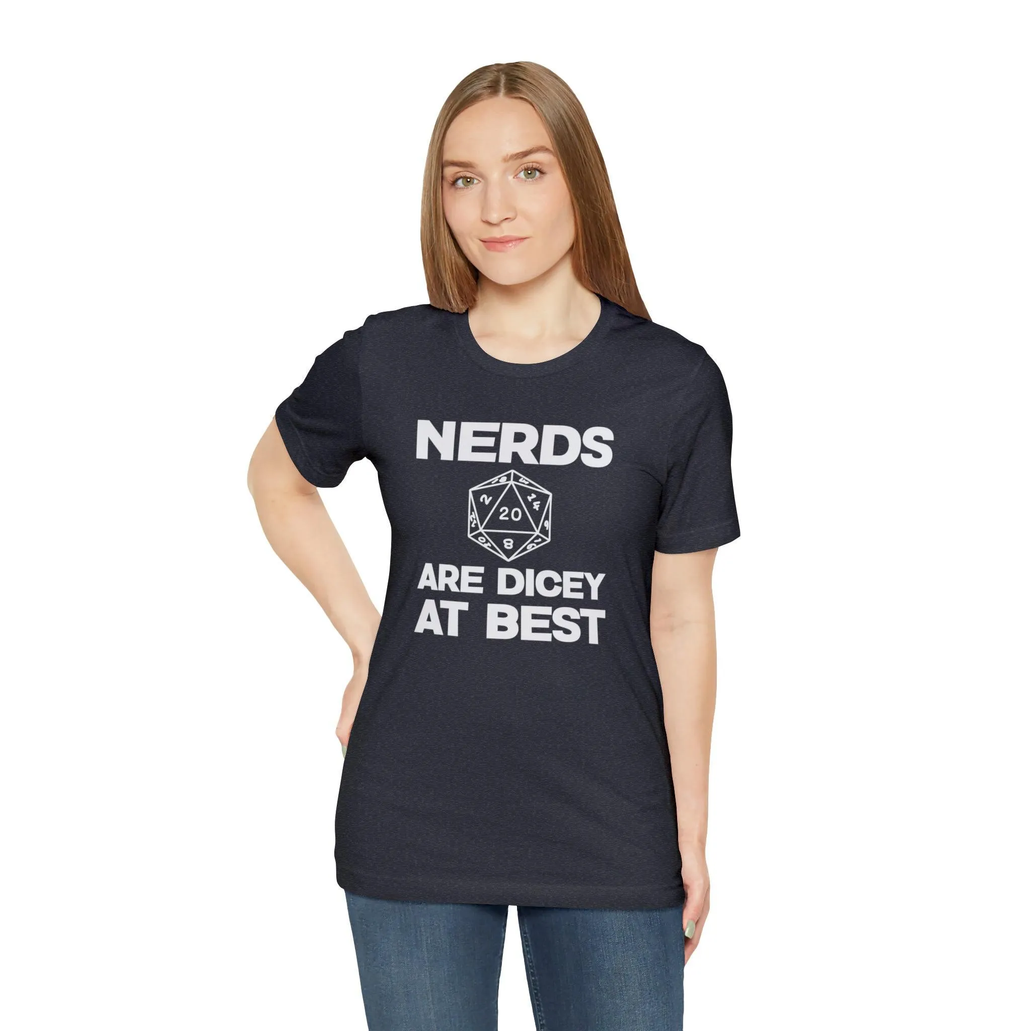 Nerds are Dicey at best | DM shirt | Dungeon Master gift | dnd tshirt | gaming shirt | dungeons and dragons Short Sleeve Tee dice shirt