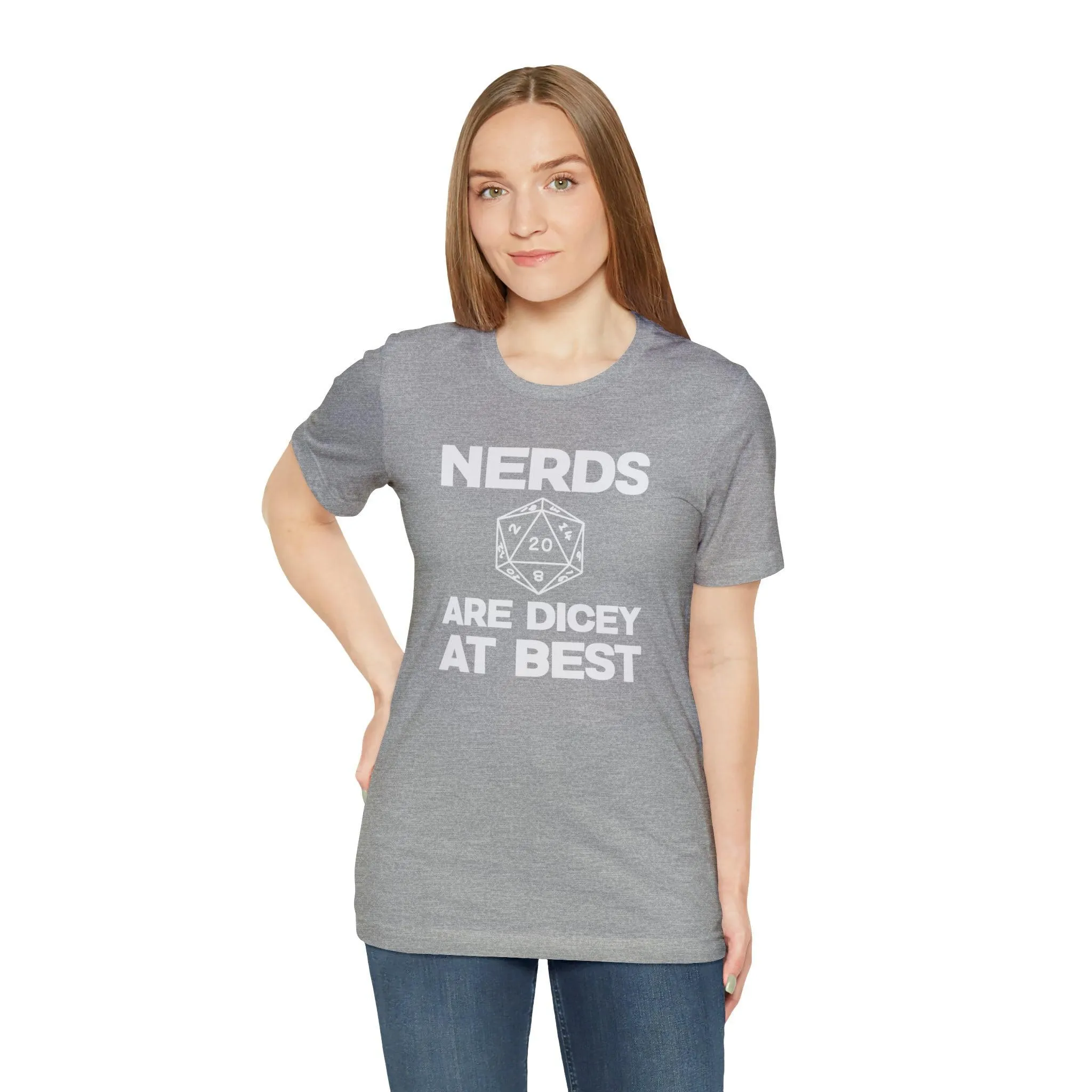 Nerds are Dicey at best | DM shirt | Dungeon Master gift | dnd tshirt | gaming shirt | dungeons and dragons Short Sleeve Tee dice shirt
