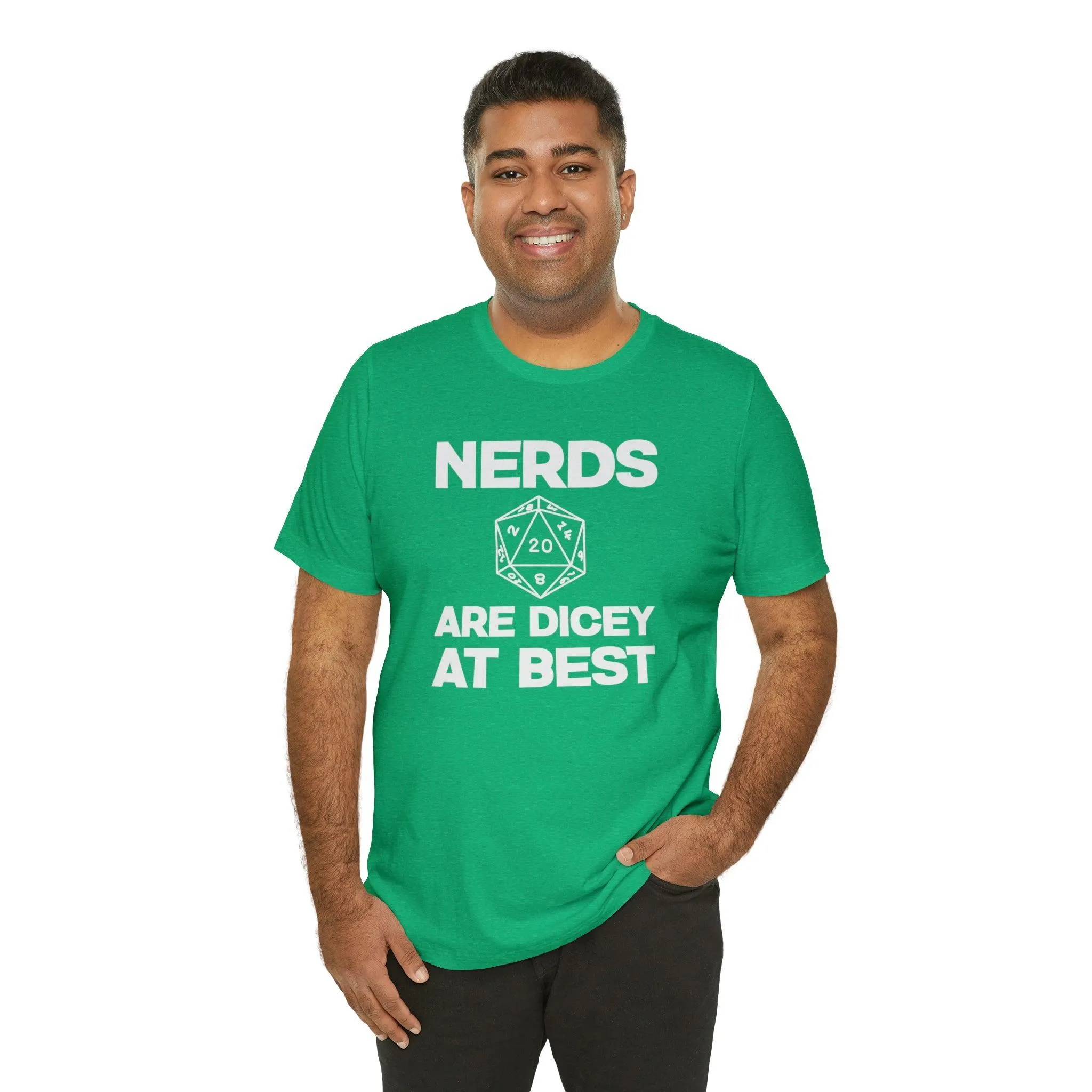 Nerds are Dicey at best | DM shirt | Dungeon Master gift | dnd tshirt | gaming shirt | dungeons and dragons Short Sleeve Tee dice shirt