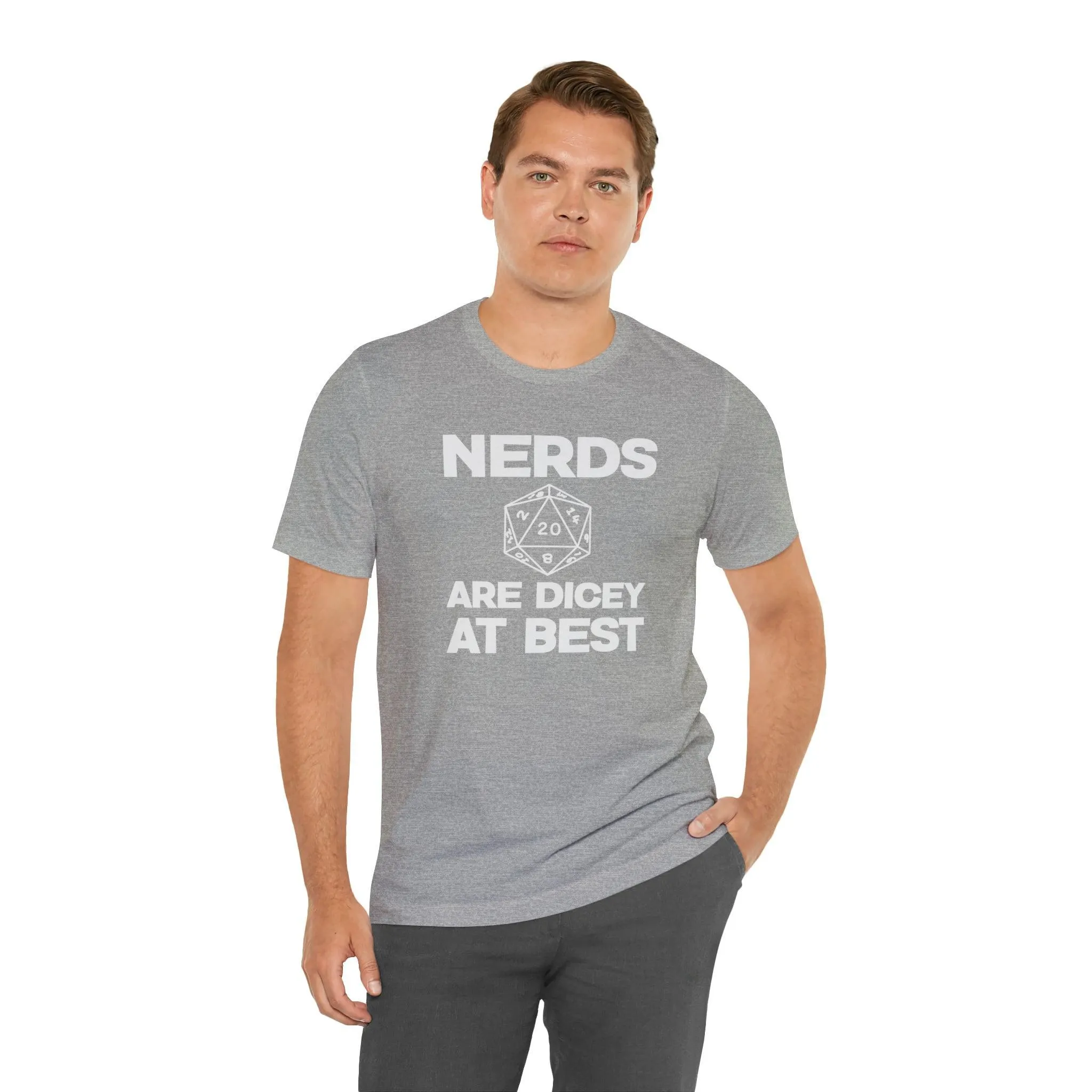 Nerds are Dicey at best | DM shirt | Dungeon Master gift | dnd tshirt | gaming shirt | dungeons and dragons Short Sleeve Tee dice shirt