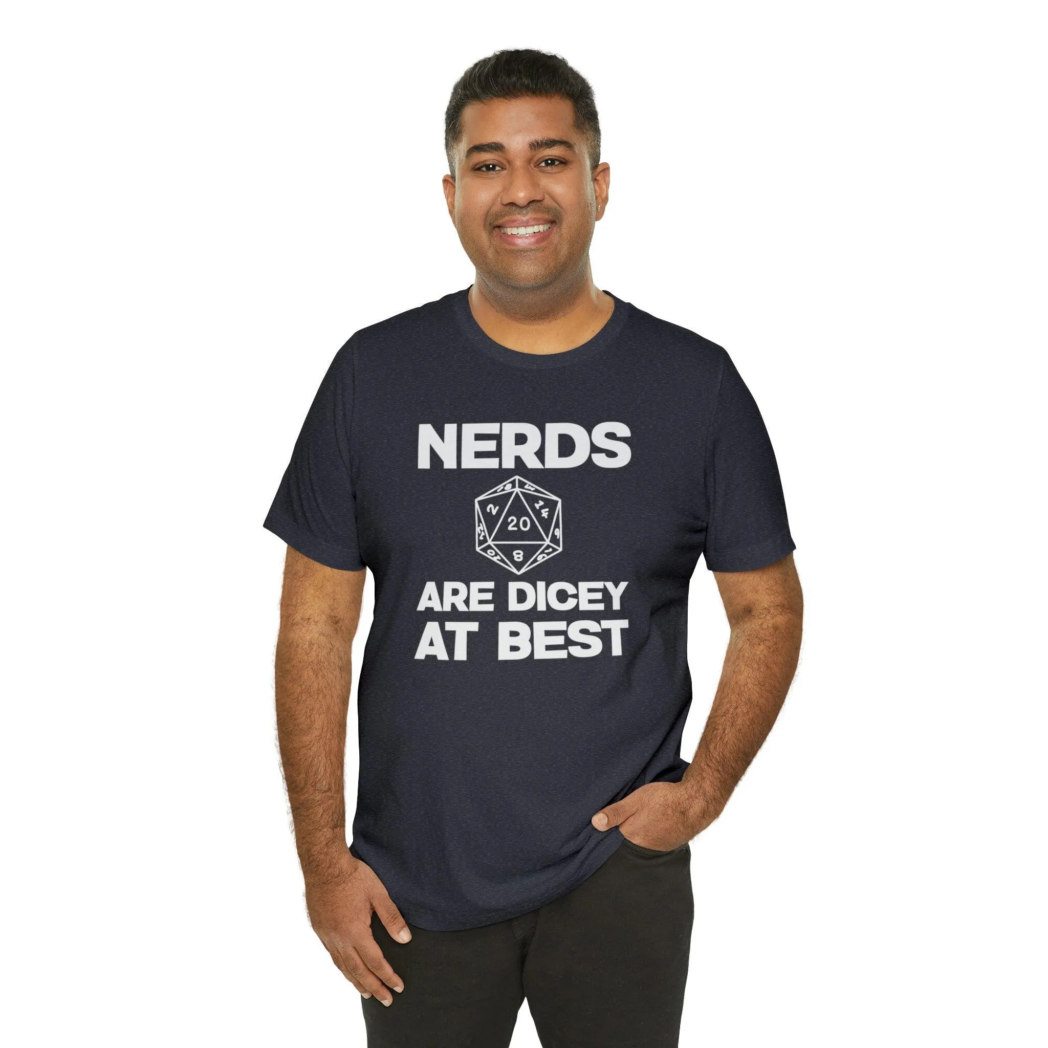 Nerds are Dicey at best | DM shirt | Dungeon Master gift | dnd tshirt | gaming shirt | dungeons and dragons Short Sleeve Tee dice shirt