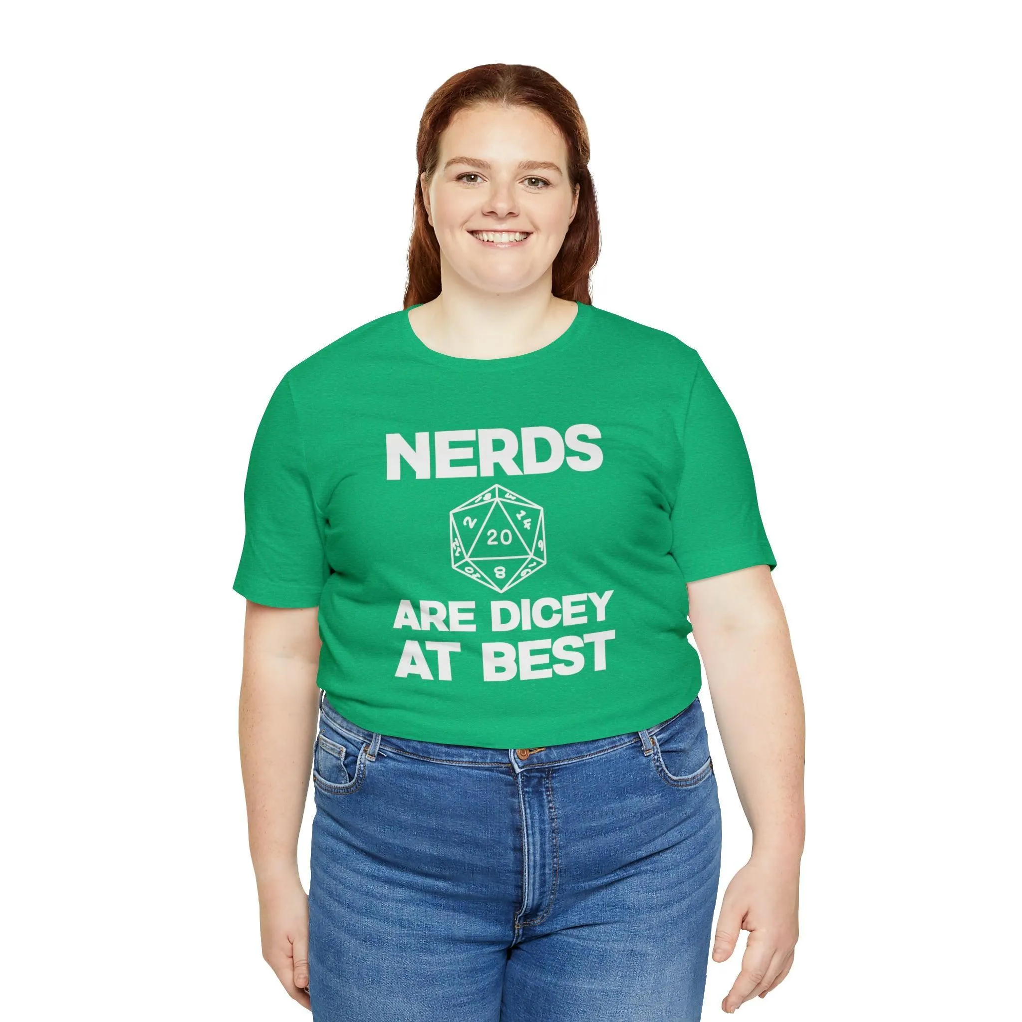 Nerds are Dicey at best | DM shirt | Dungeon Master gift | dnd tshirt | gaming shirt | dungeons and dragons Short Sleeve Tee dice shirt