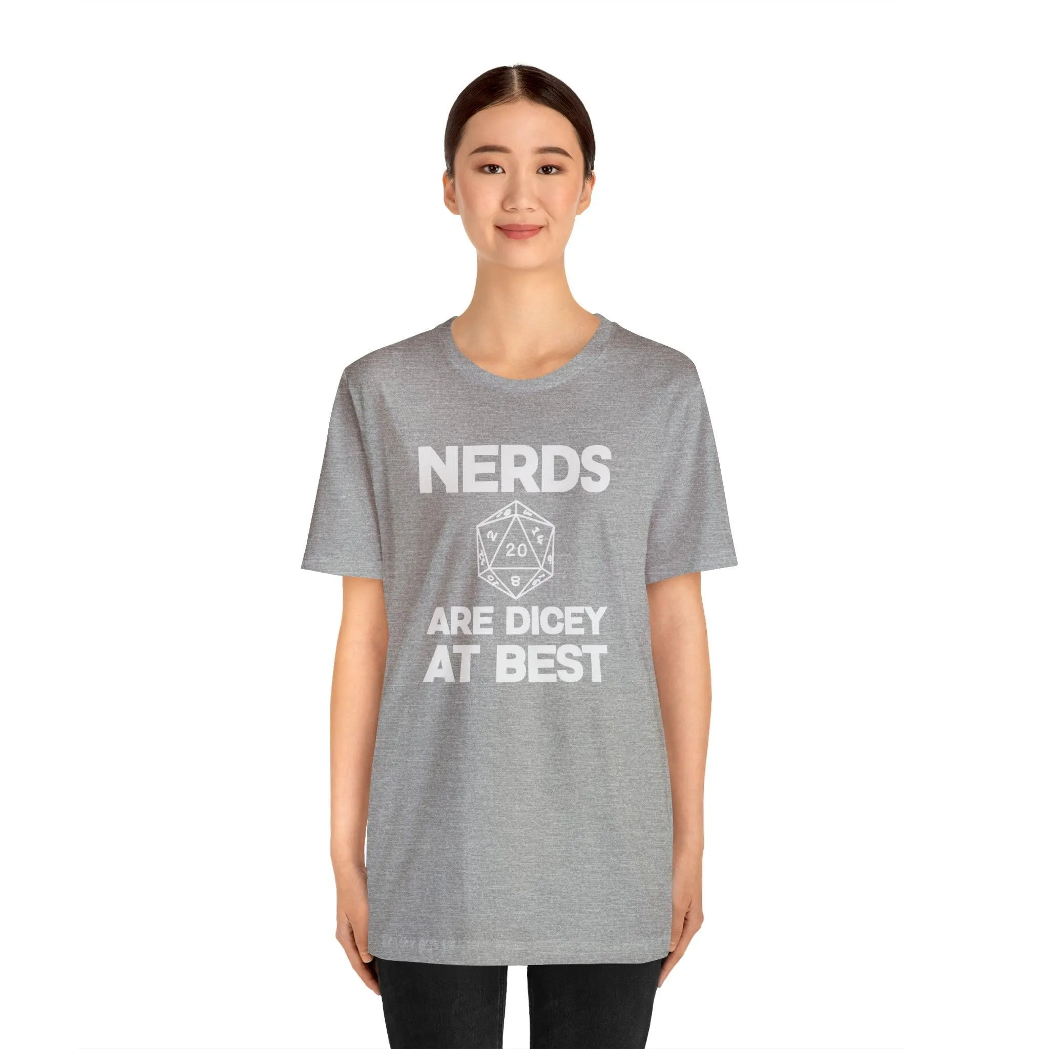 Nerds are Dicey at best | DM shirt | Dungeon Master gift | dnd tshirt | gaming shirt | dungeons and dragons Short Sleeve Tee dice shirt