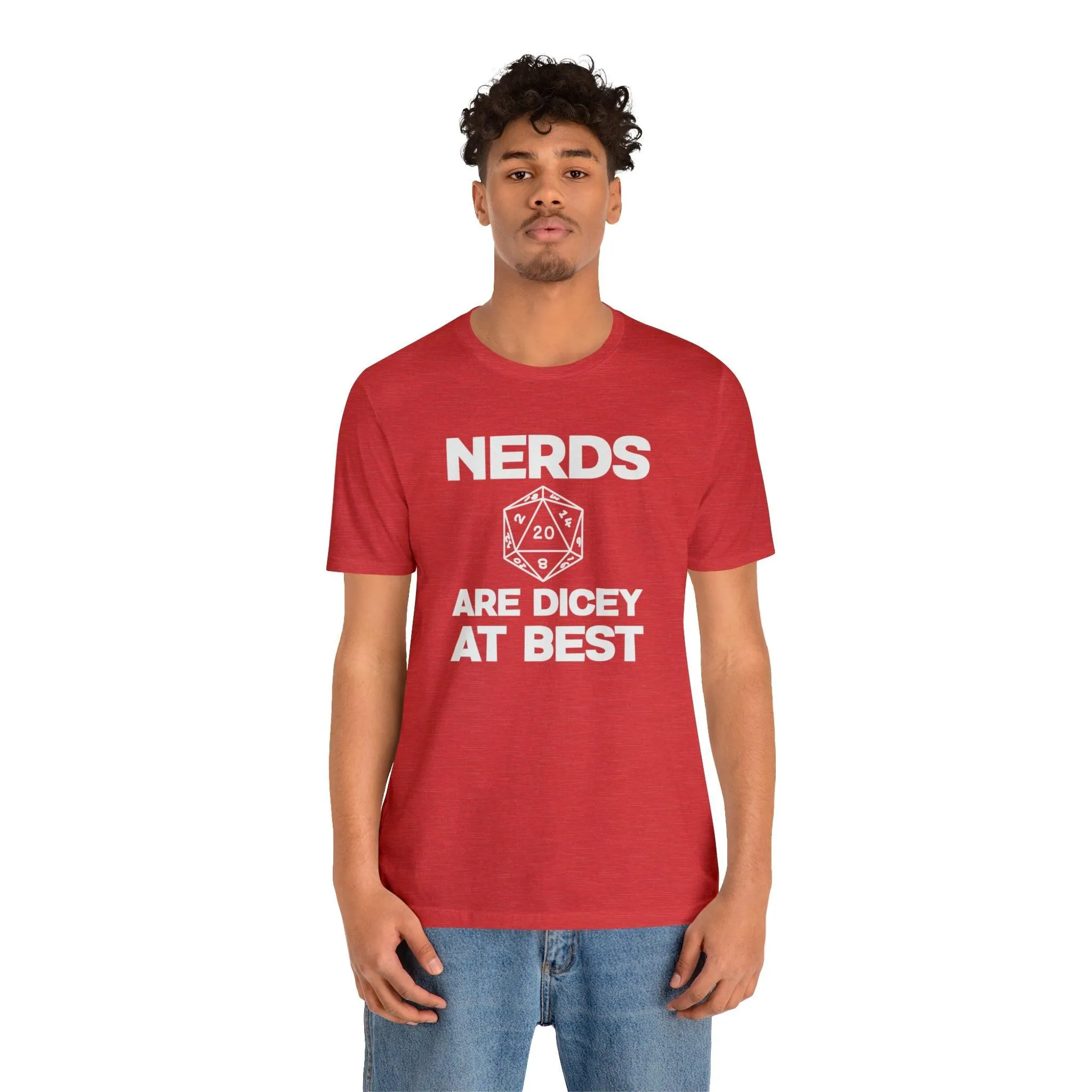 Nerds are Dicey at best | DM shirt | Dungeon Master gift | dnd tshirt | gaming shirt | dungeons and dragons Short Sleeve Tee dice shirt