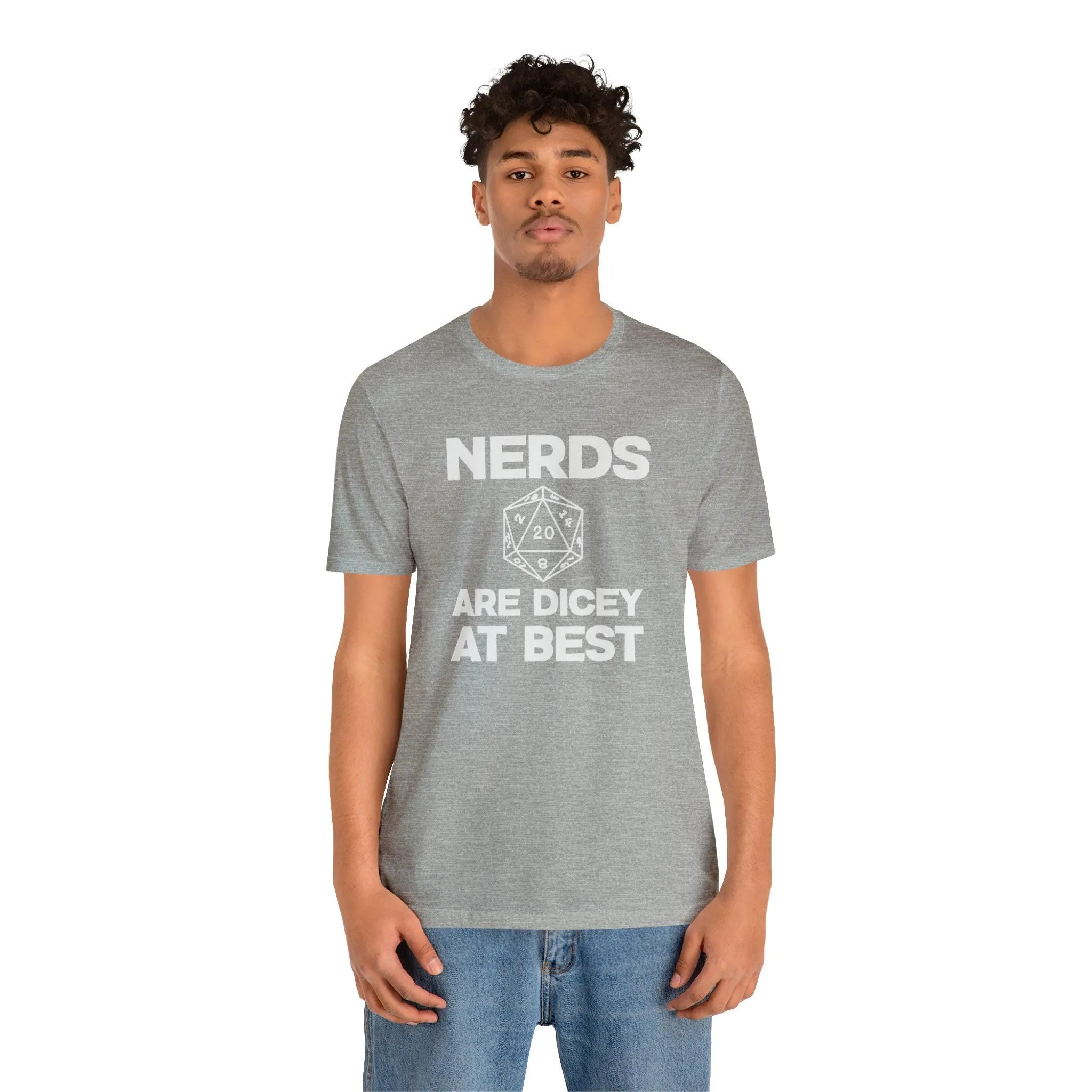 Nerds are Dicey at best | DM shirt | Dungeon Master gift | dnd tshirt | gaming shirt | dungeons and dragons Short Sleeve Tee dice shirt