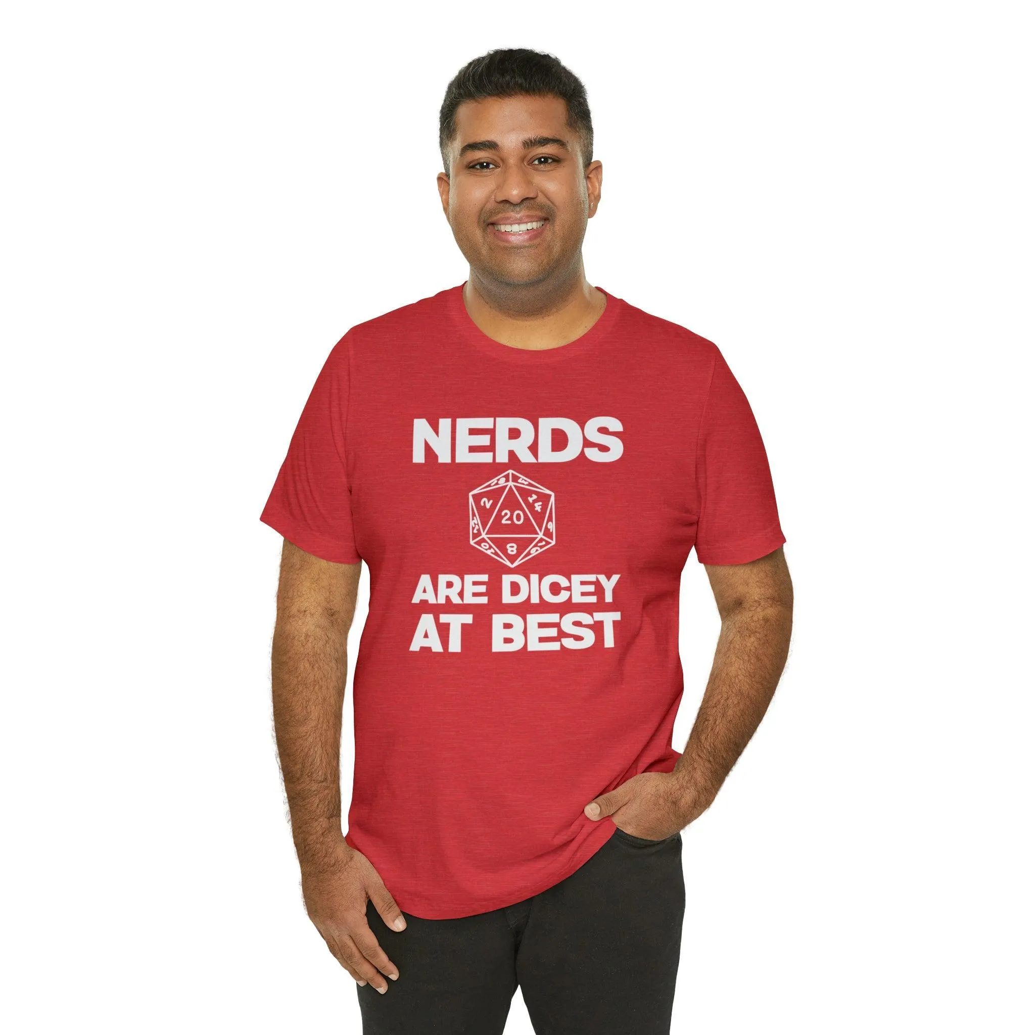 Nerds are Dicey at best | DM shirt | Dungeon Master gift | dnd tshirt | gaming shirt | dungeons and dragons Short Sleeve Tee dice shirt