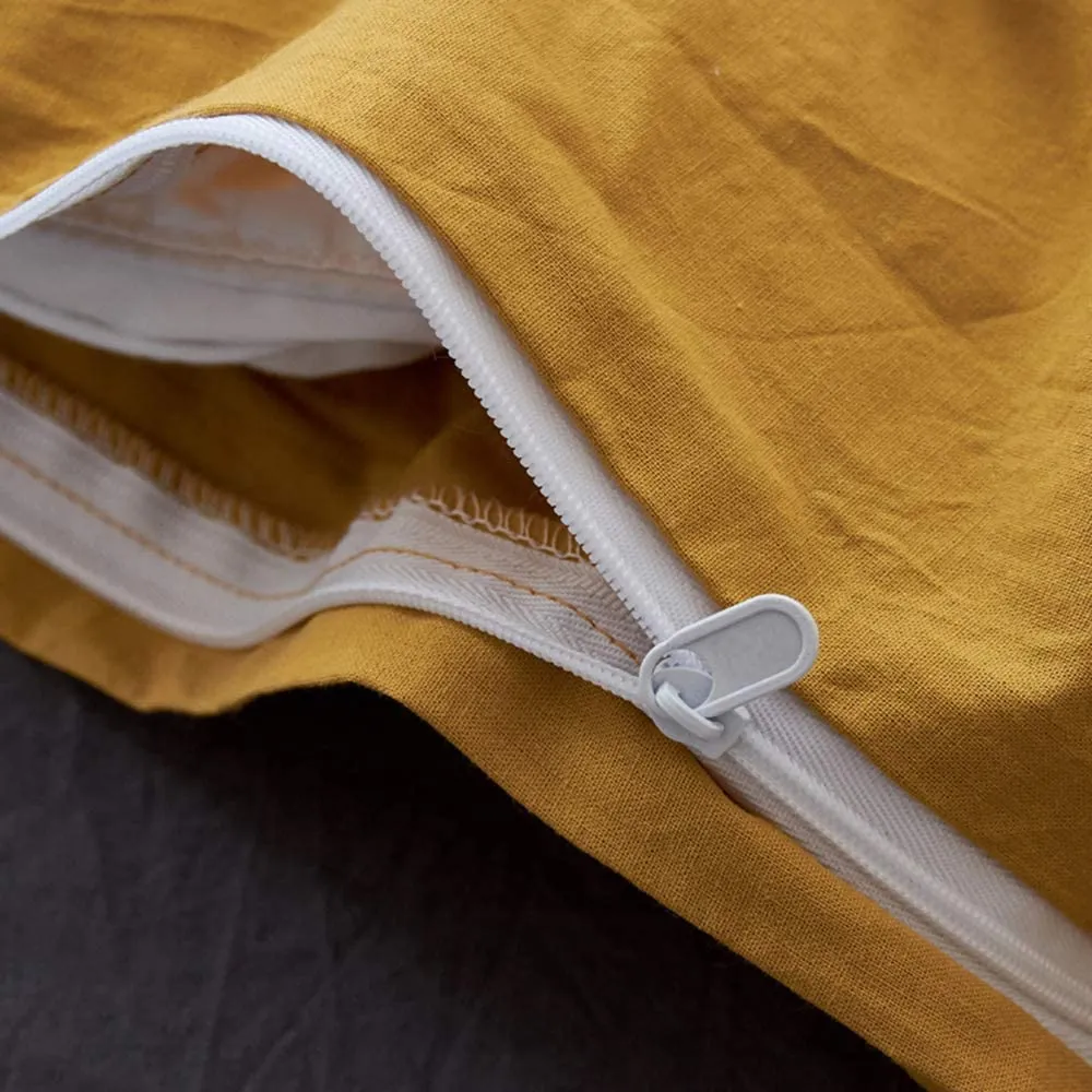 New in package! Doneus 3 Piece Yellow Duvet Cover & 2 Shams in super soft pre-washed cotton, Queen! Retails $80 