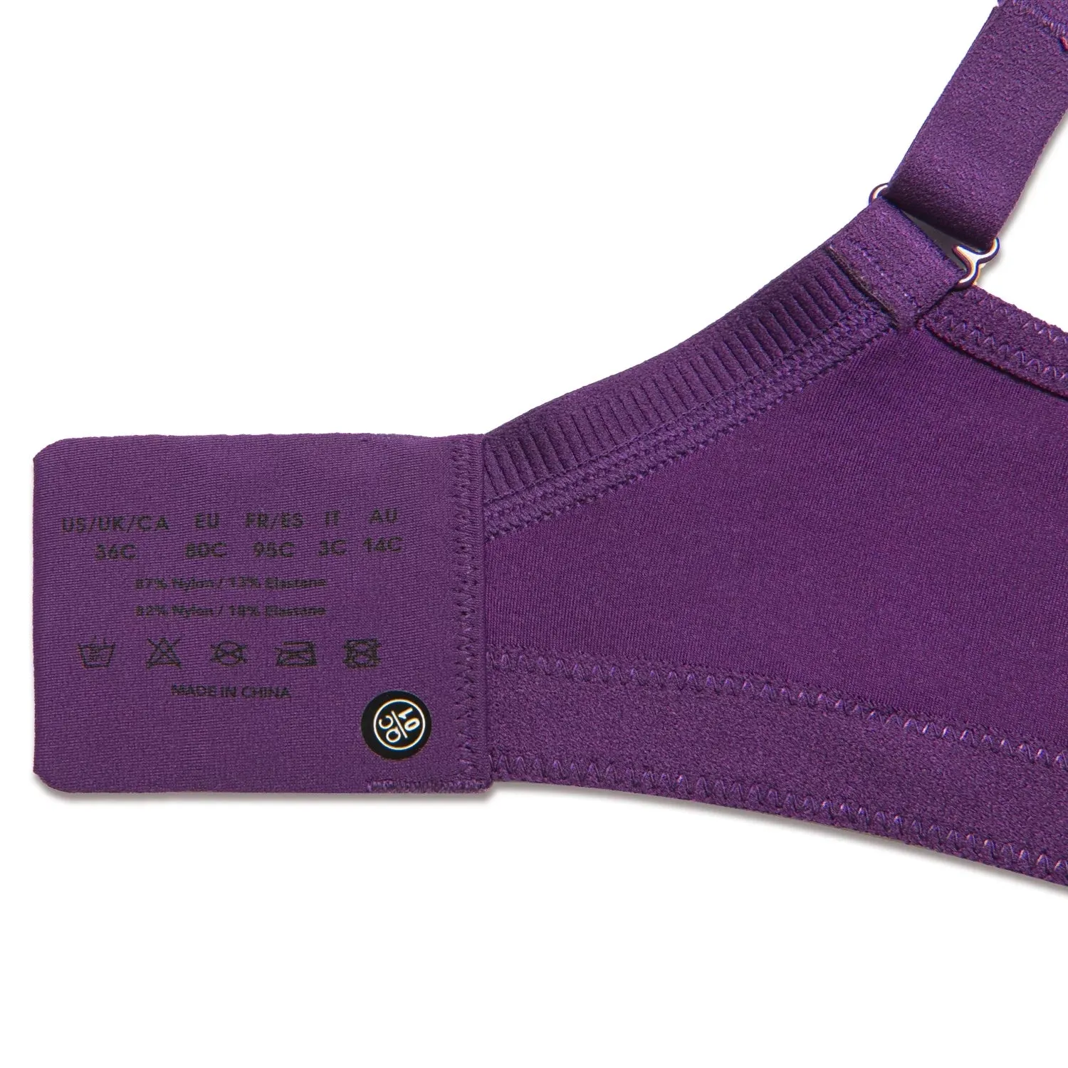 NEW Wingslove Women's Full Coverage Plus Size Bra Non Padded Wireless Minimizer Bra, Purple, Sz 36H, Also Fits 38GG & 40G