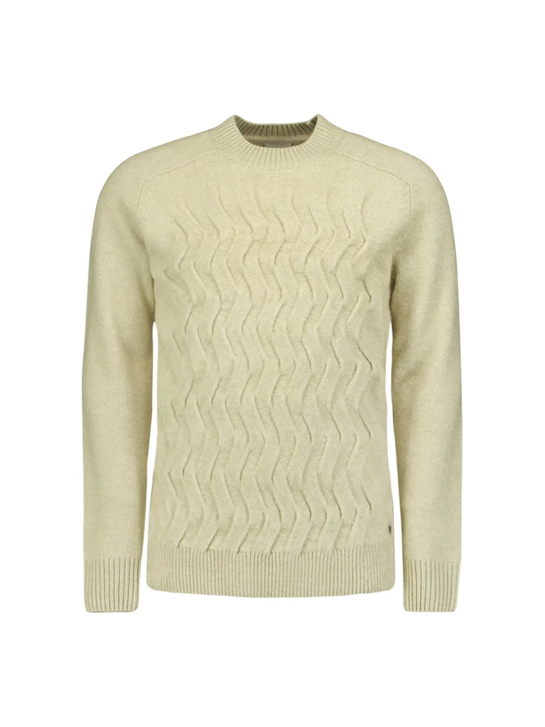 NO EXCESS WOOL BLEND 2 COLOURED JACQUARD CREWNECK PULLOVER 25210914
