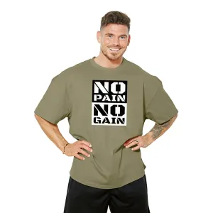 No Pain No Gain Oversize Tee - Washed Green
