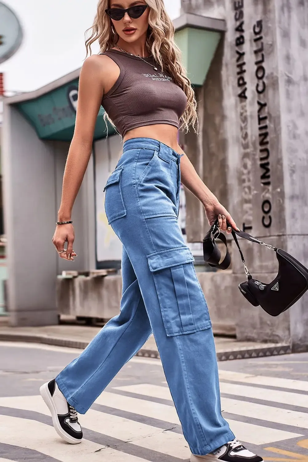 'Novalie' High Waist Cargo Pants