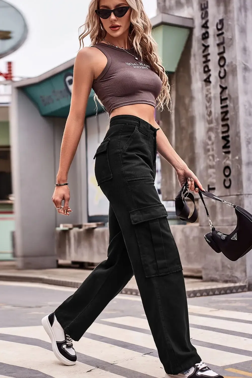 'Novalie' High Waist Cargo Pants