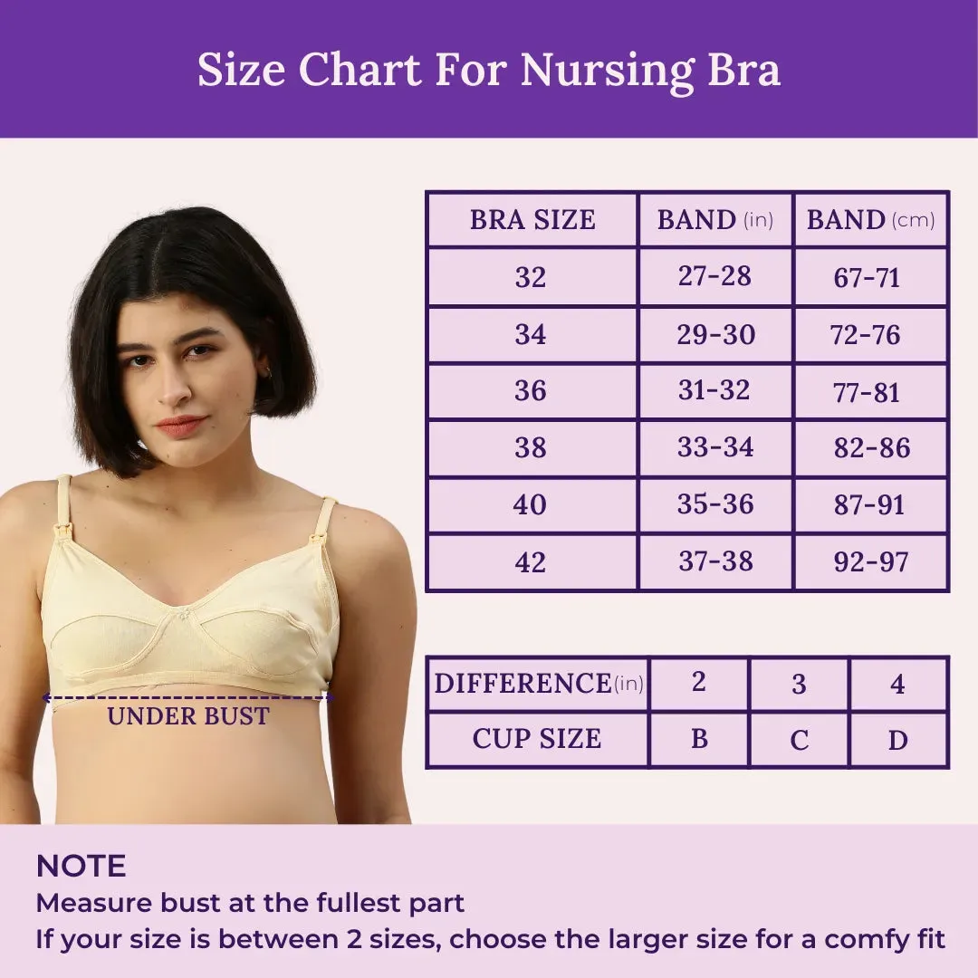 Nursing Bra | One-Hand Clip | Adjustable Shoulder | 3-Pack