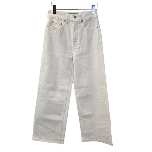 NWOT Everlane The Way High Sailor Jeans in White Size 25 Short