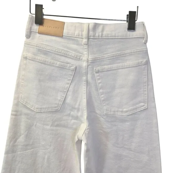 NWOT Everlane The Way High Sailor Jeans in White Size 25 Short
