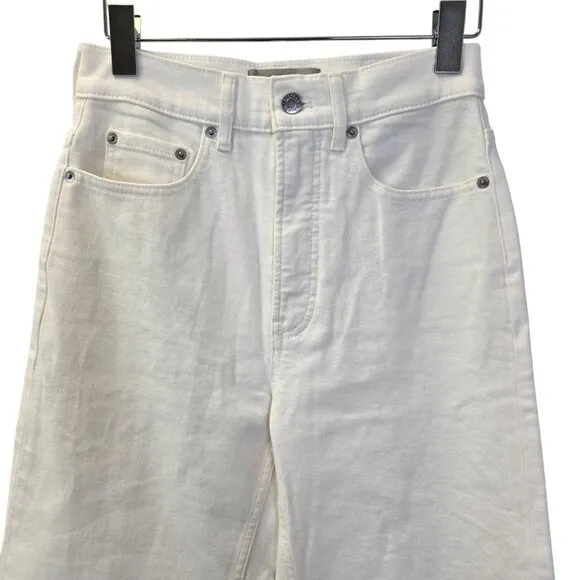 NWOT Everlane The Way High Sailor Jeans in White Size 25 Short