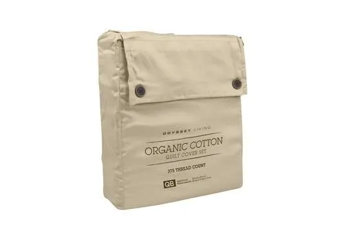 Odyysey Living Organic Cotton Quilt Cover Sets - Linen