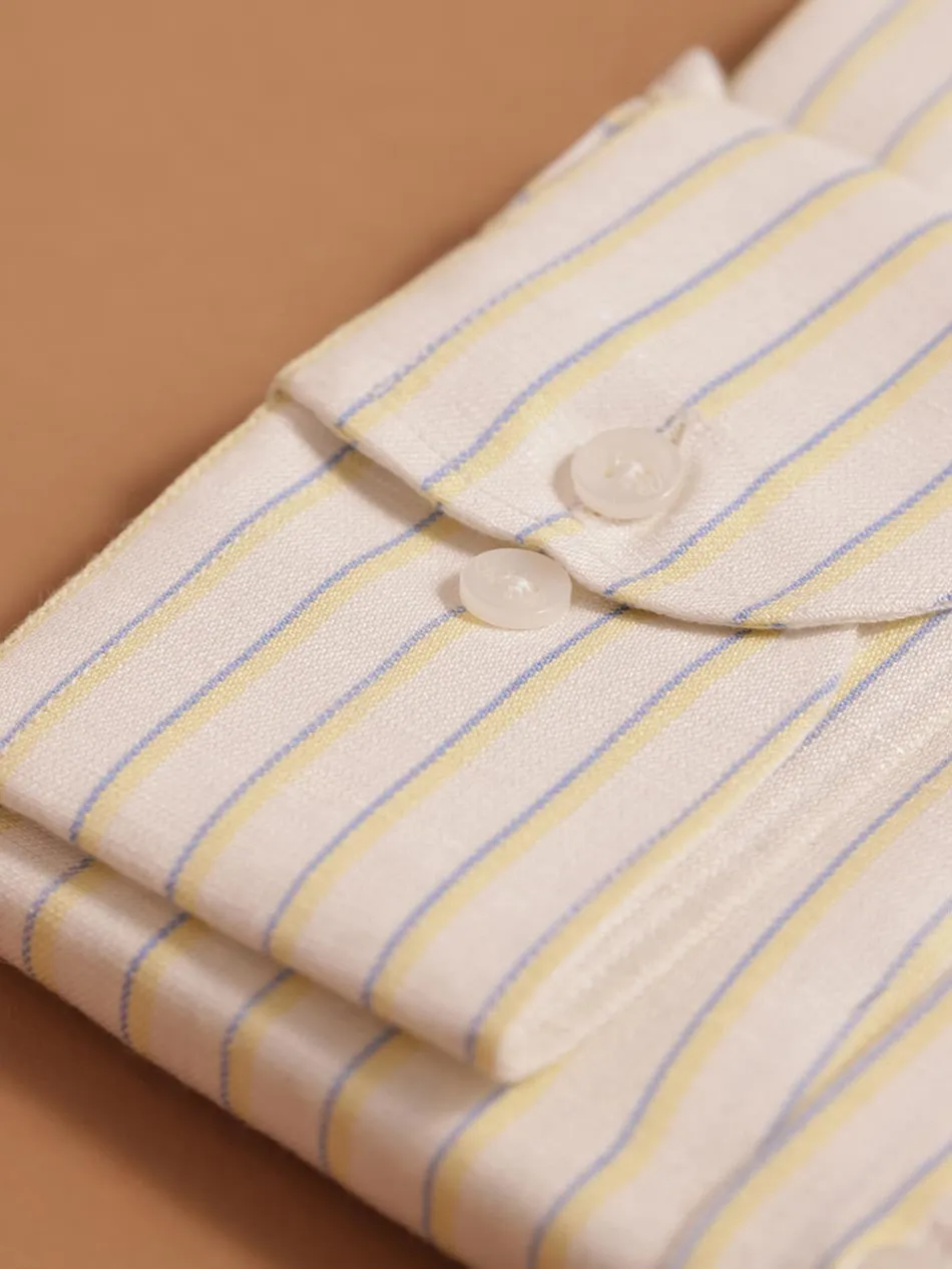 OFF-WHITE TWILL STRIPE SHIRT