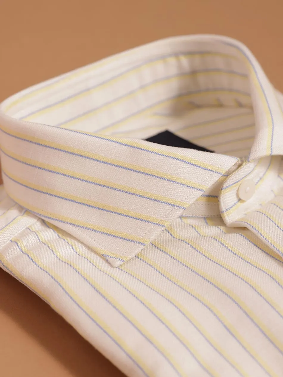 OFF-WHITE TWILL STRIPE SHIRT
