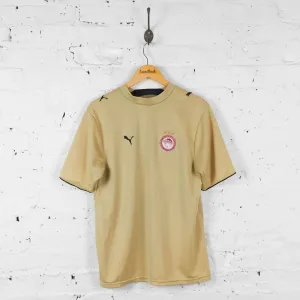 Olympiakos 2006 Puma Away Football Shirt - Gold - M
