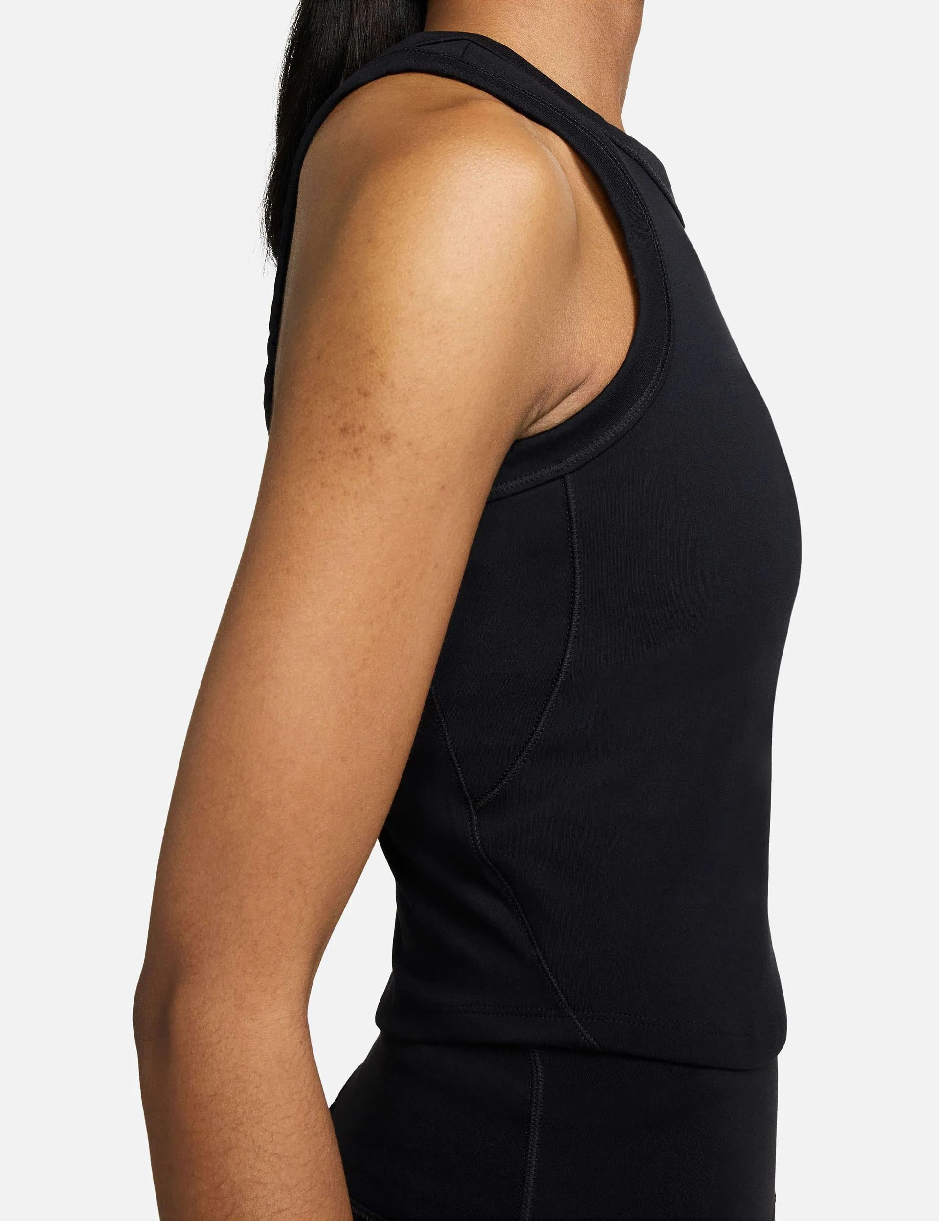 One Fitted Dri-FIT Cropped Tank Top - Black