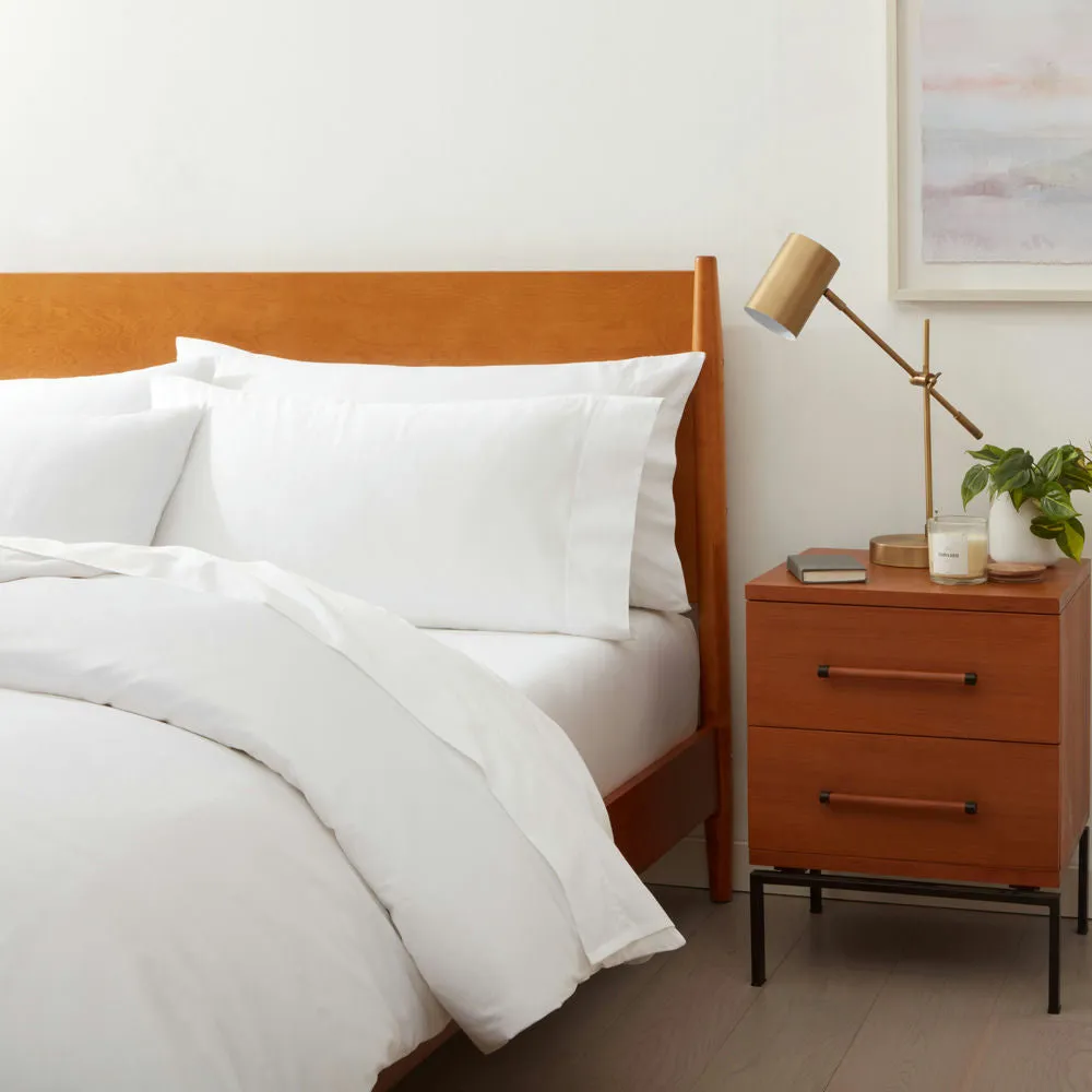 Organic Queen Duvet Cover and Fitted Sheet Set
