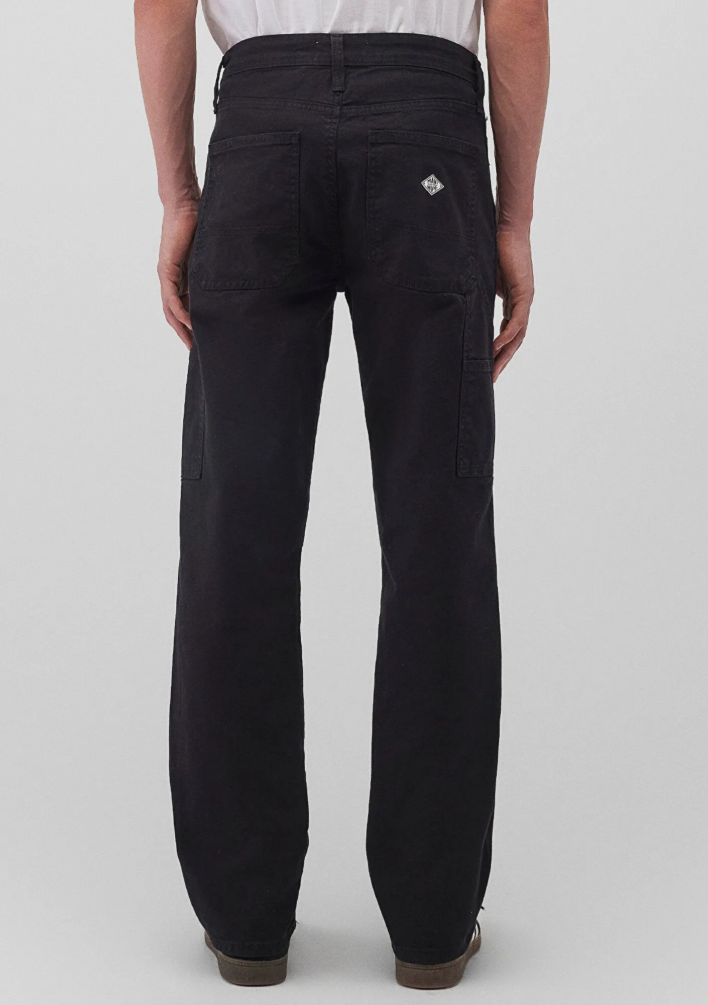 Oxford Black Canvas Denim Jean Pants