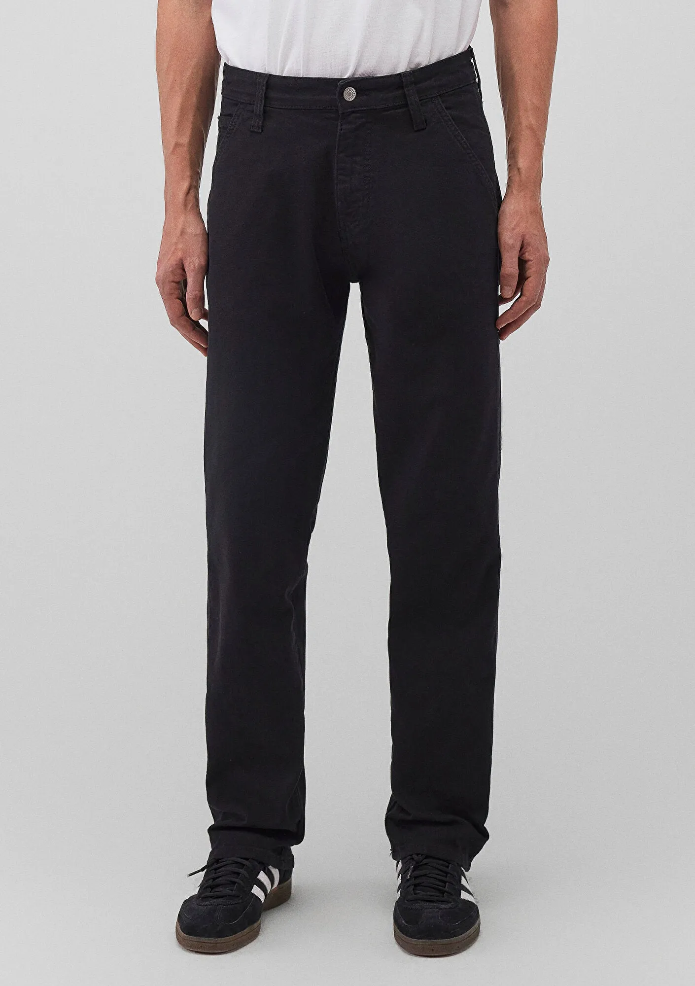 Oxford Black Canvas Denim Jean Pants
