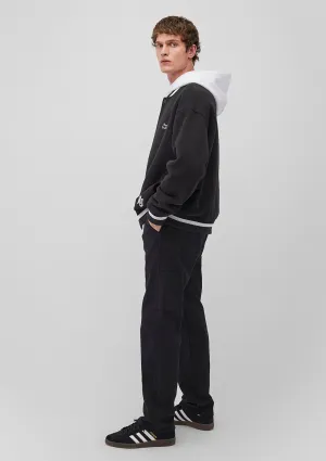 Oxford Black Canvas Denim Jean Pants