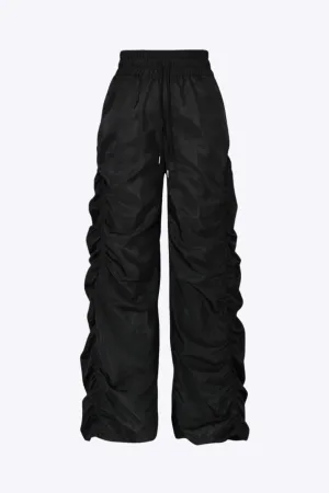 Paigey - Gathered Drawstring Wide Leg Woman's Cargo Pants