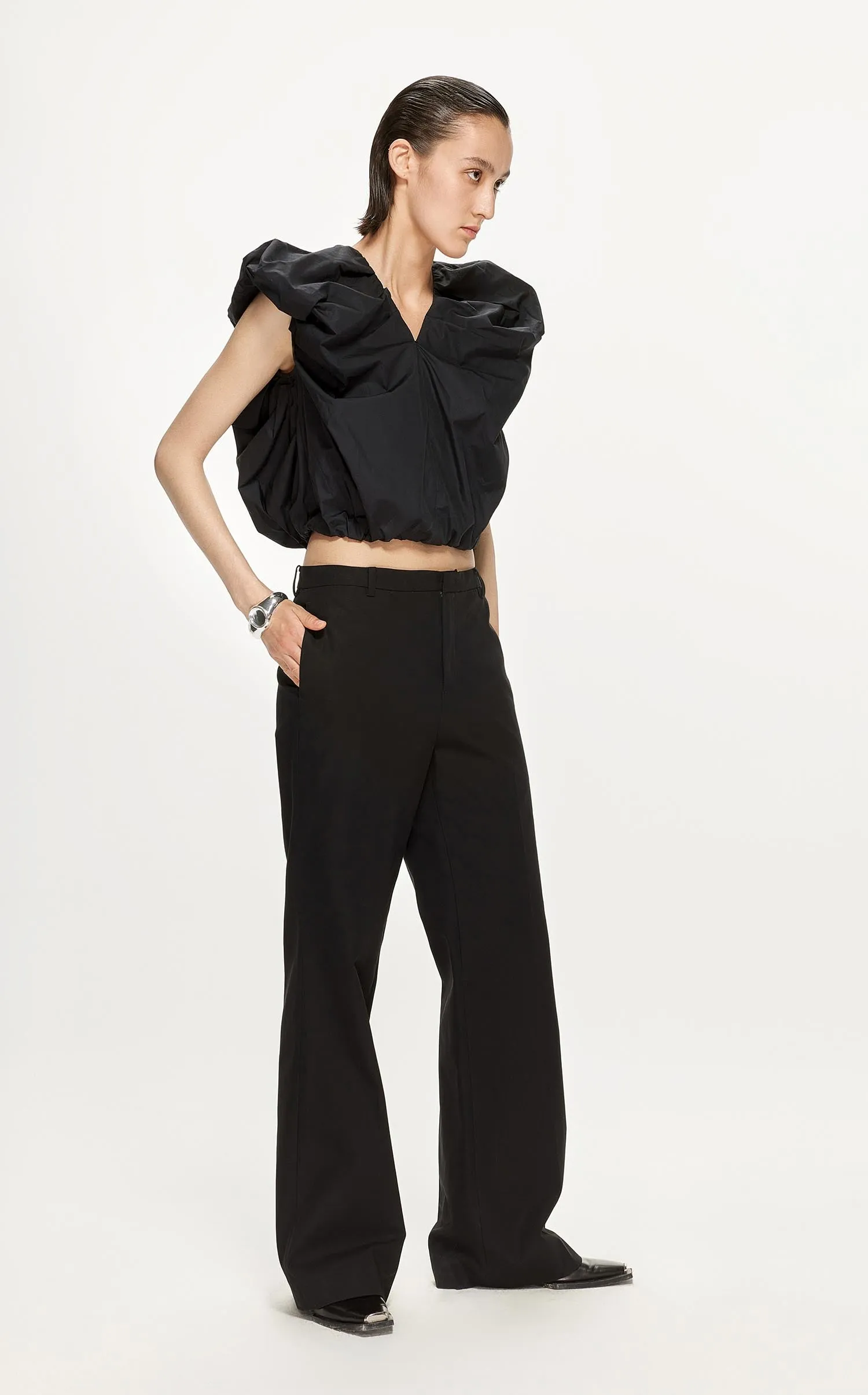 Pants / JNBY Loose Fit Solid Flare Pants