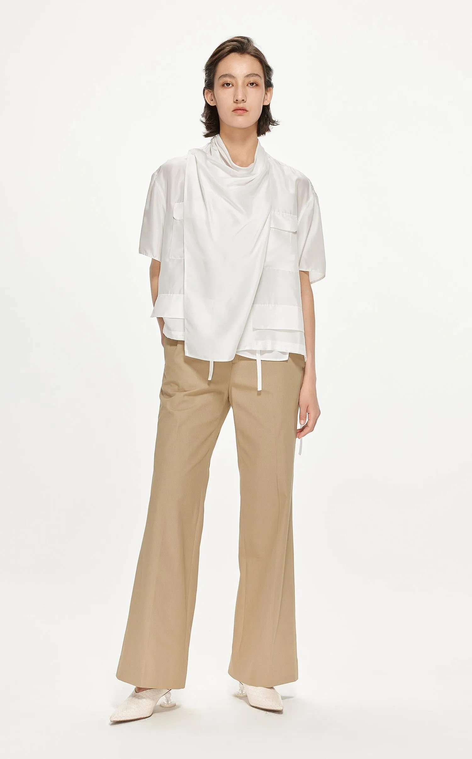 Pants / JNBY Loose Fit Solid Flare Pants