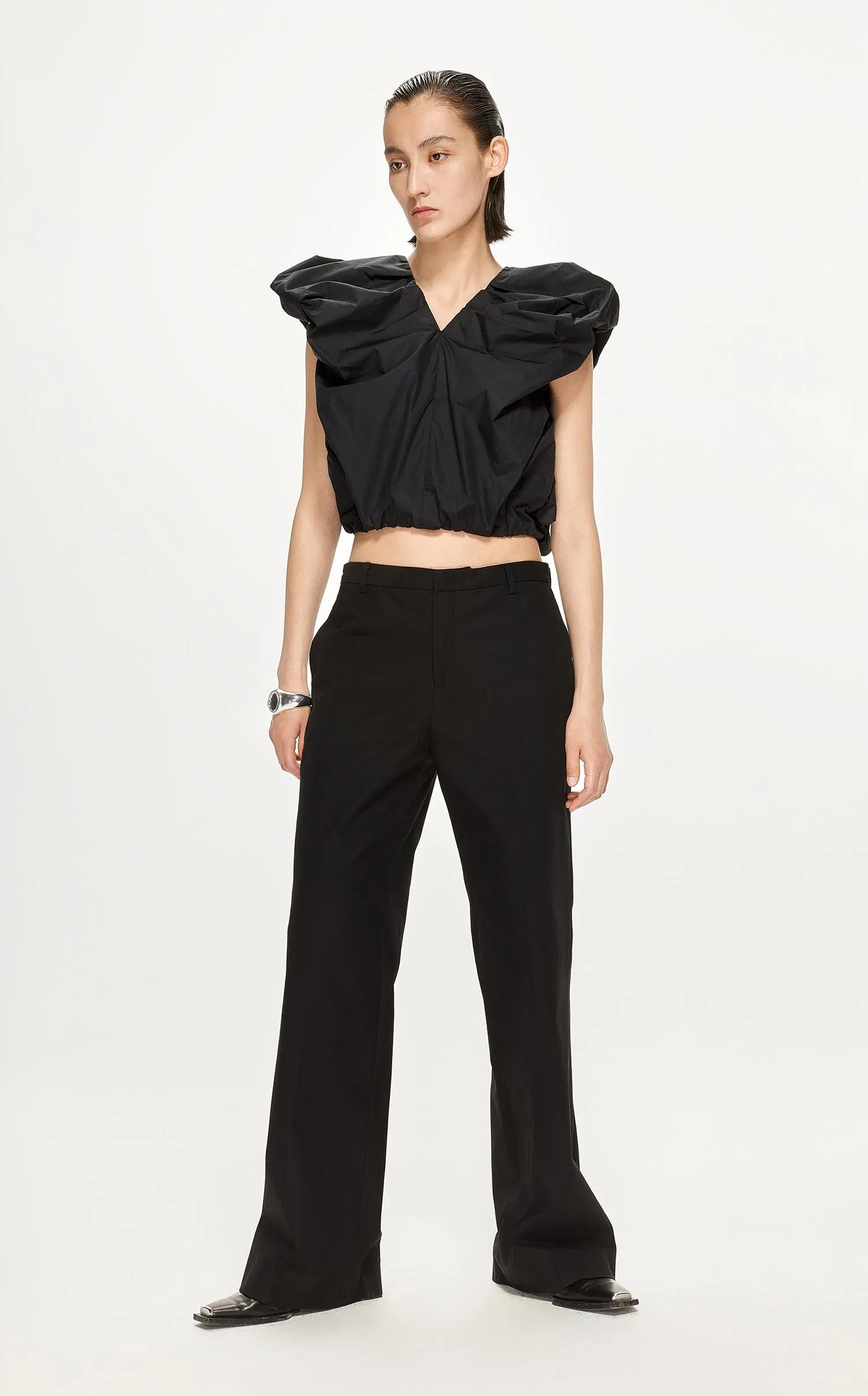 Pants / JNBY Loose Fit Solid Flare Pants