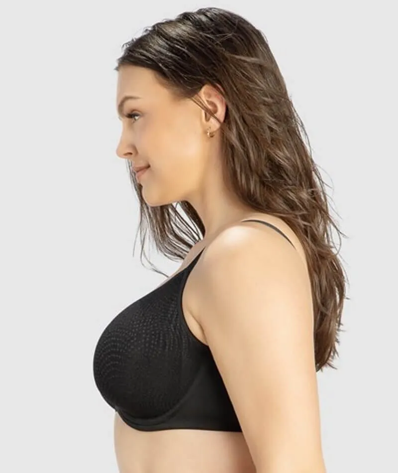 Parfait Pearl Underwire Seamless Minimizer Bra - Black