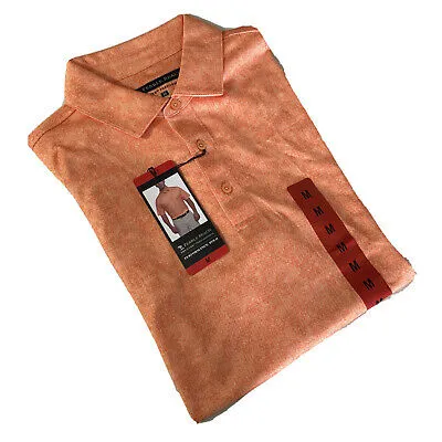 Pebble Beach Men's Dry-Luxe Performance Golf Polo Shirt NECTARINE