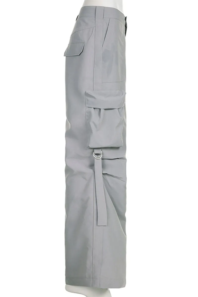 PG680 Loose Fit Cargo Wide Leg Pants