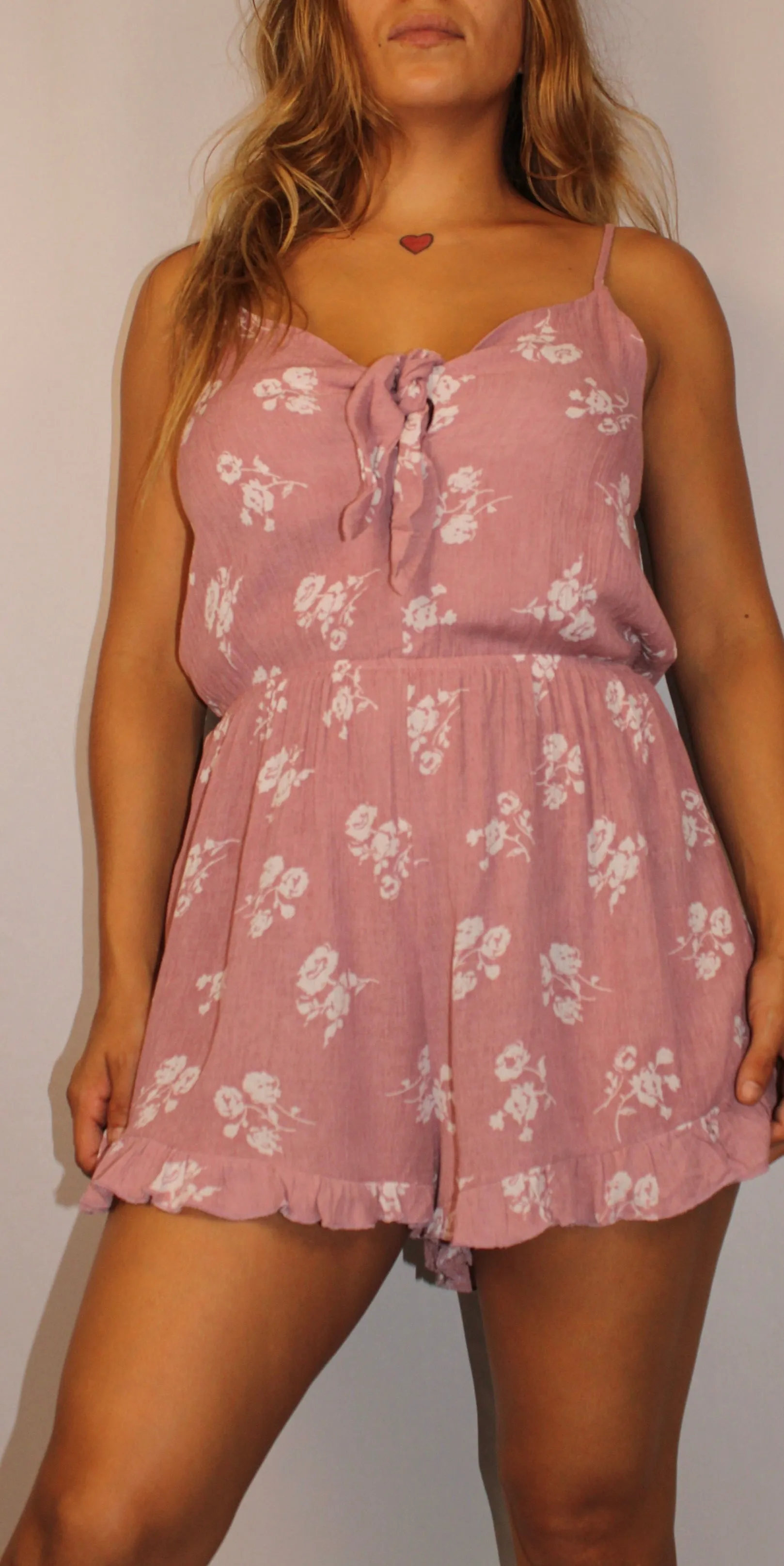PINK BLOOM ROMPER