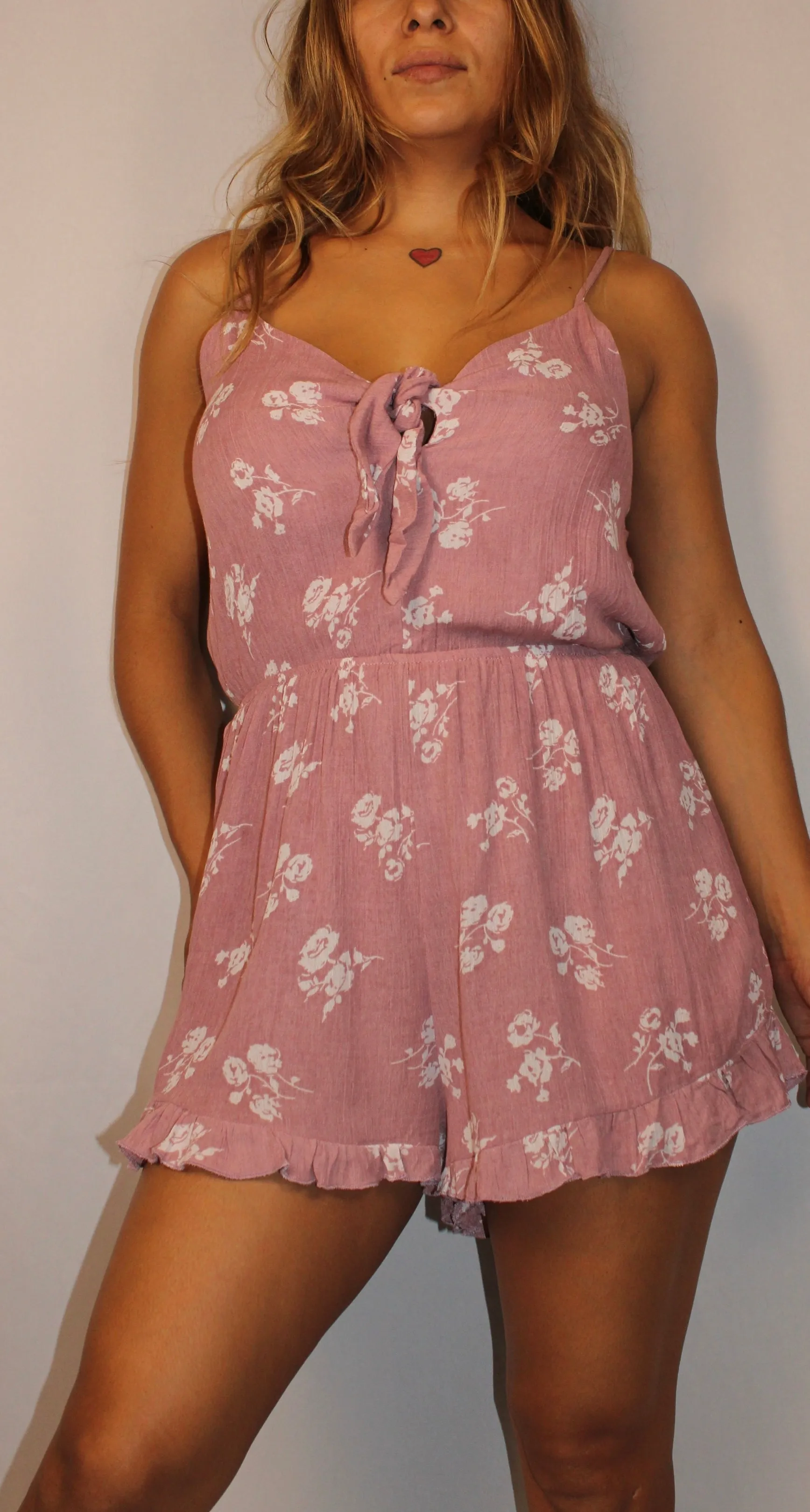PINK BLOOM ROMPER