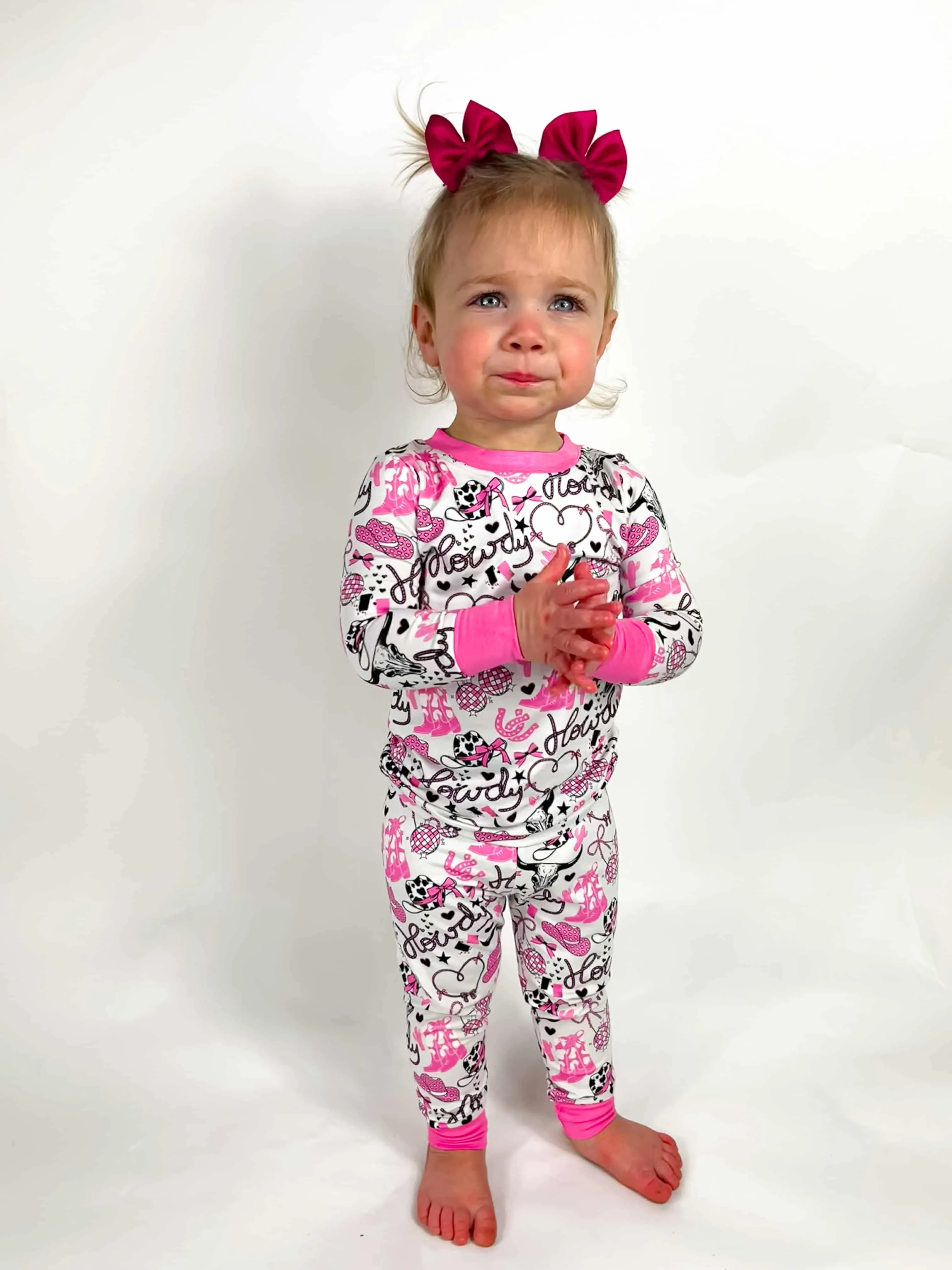 Pink Howdy Bamboo Set