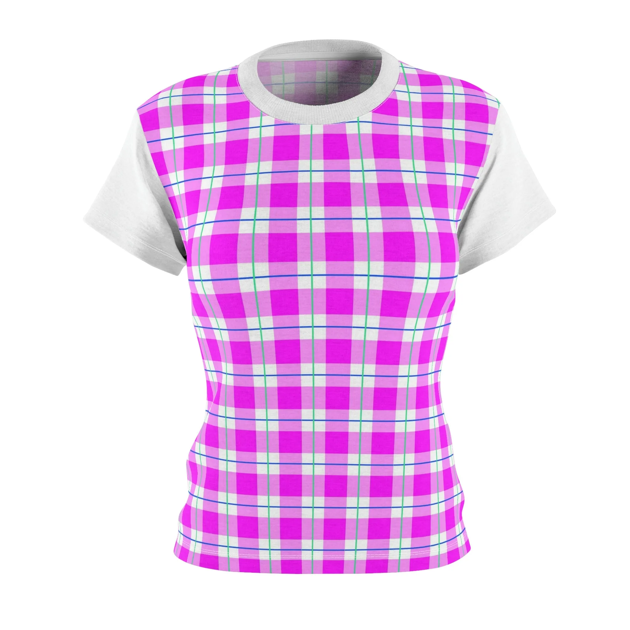 Pinky Plaid Tee