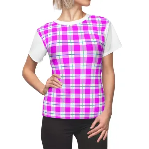 Pinky Plaid Tee