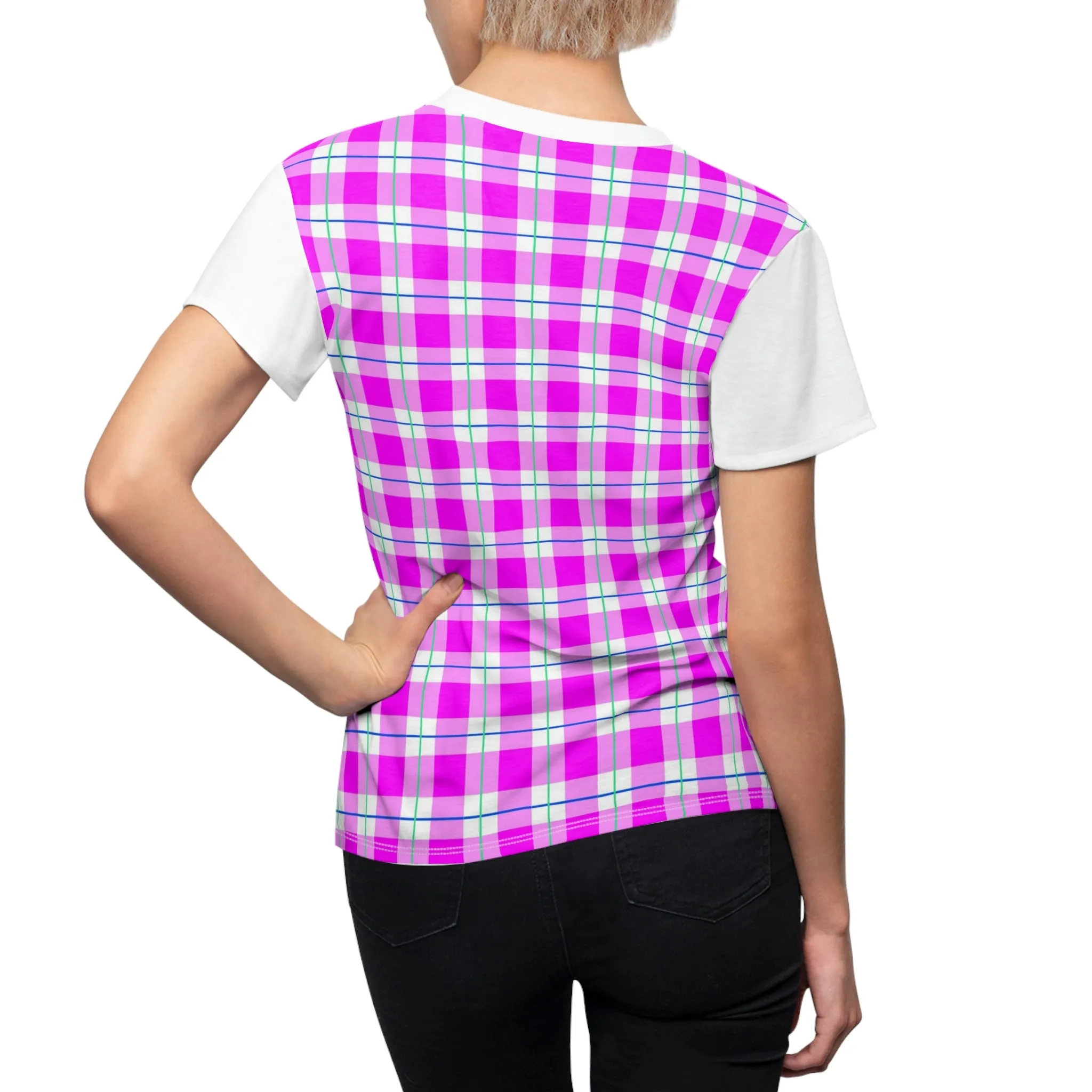 Pinky Plaid Tee
