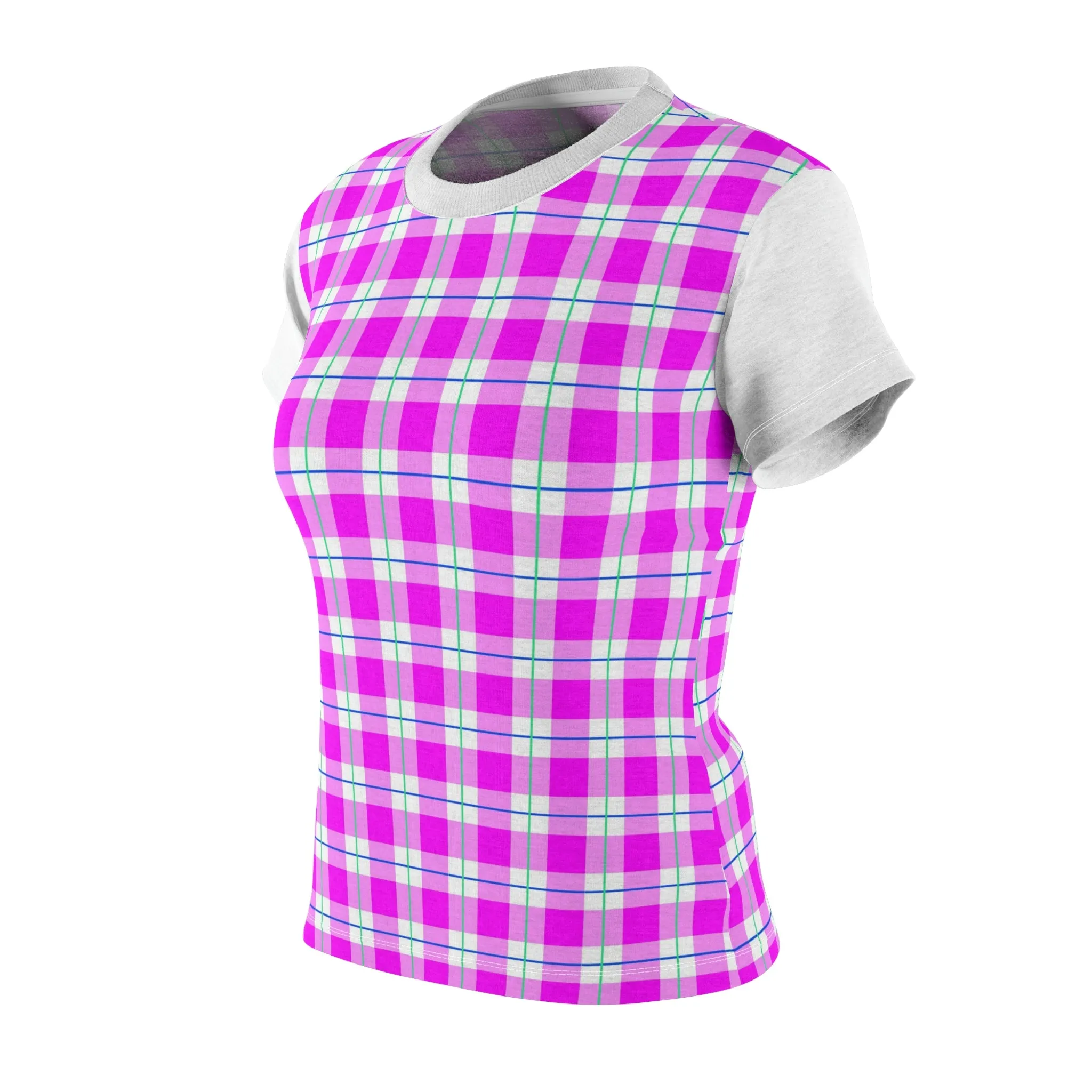 Pinky Plaid Tee