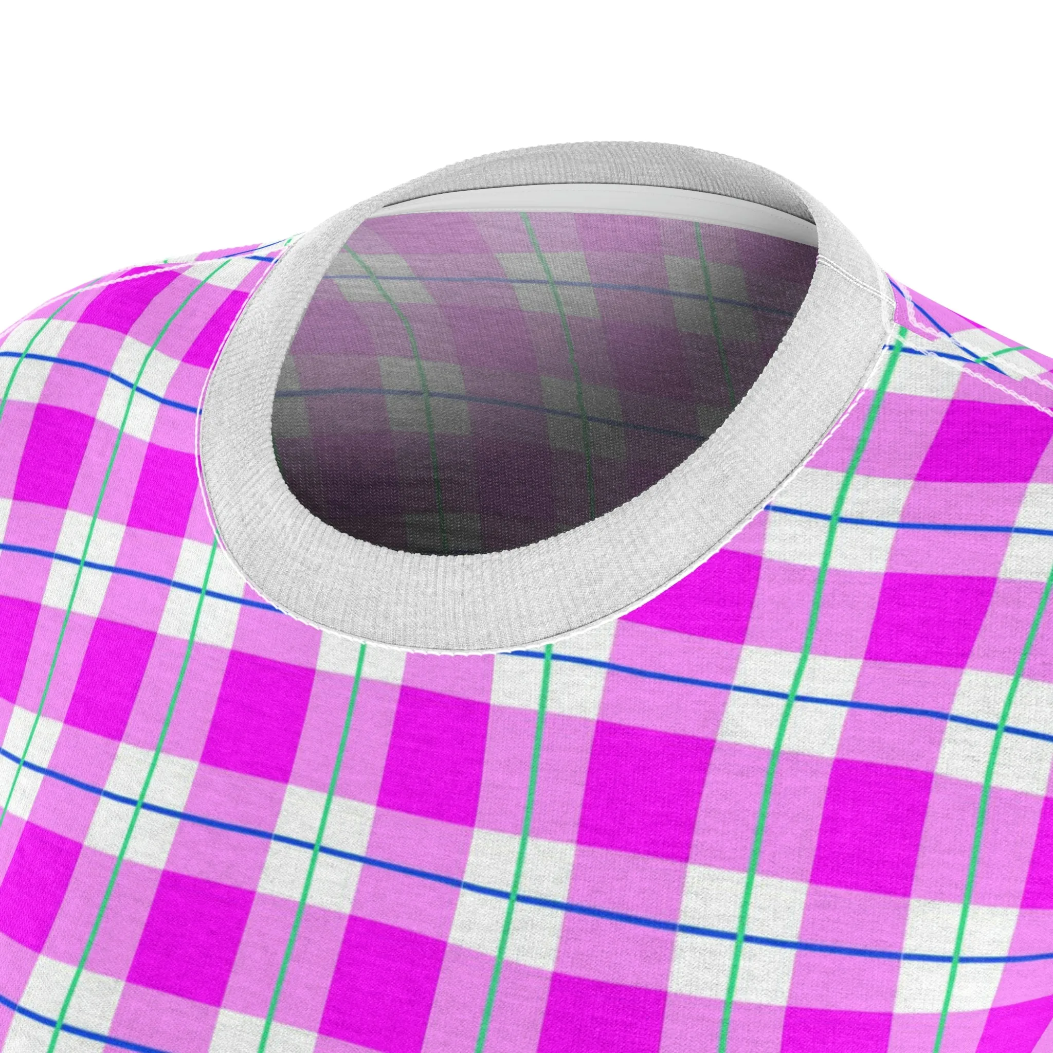 Pinky Plaid Tee