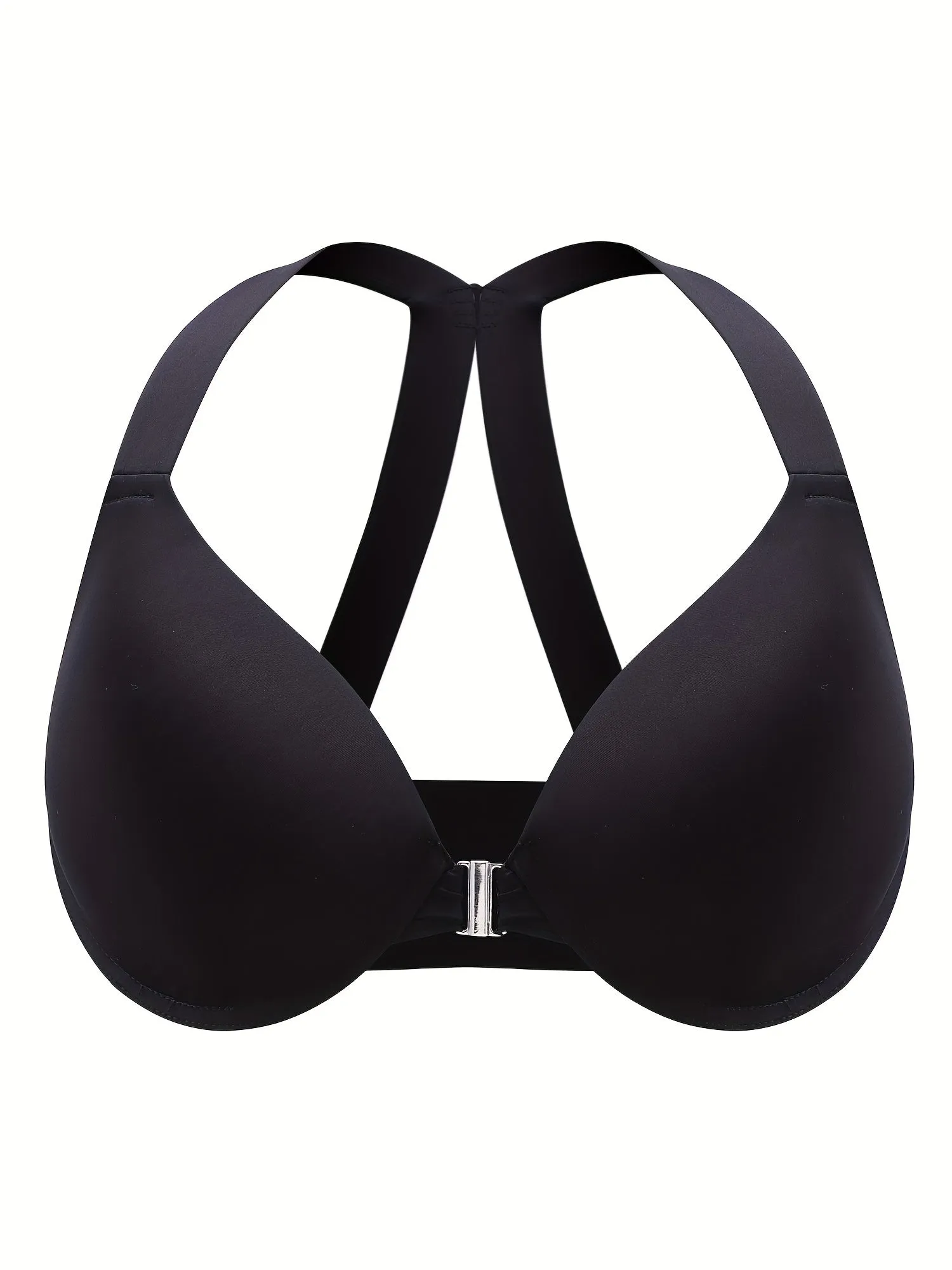 Plus Size Front Closure Bras for Women - Comfortable T-Shirt Bra with Sexy Racer Back