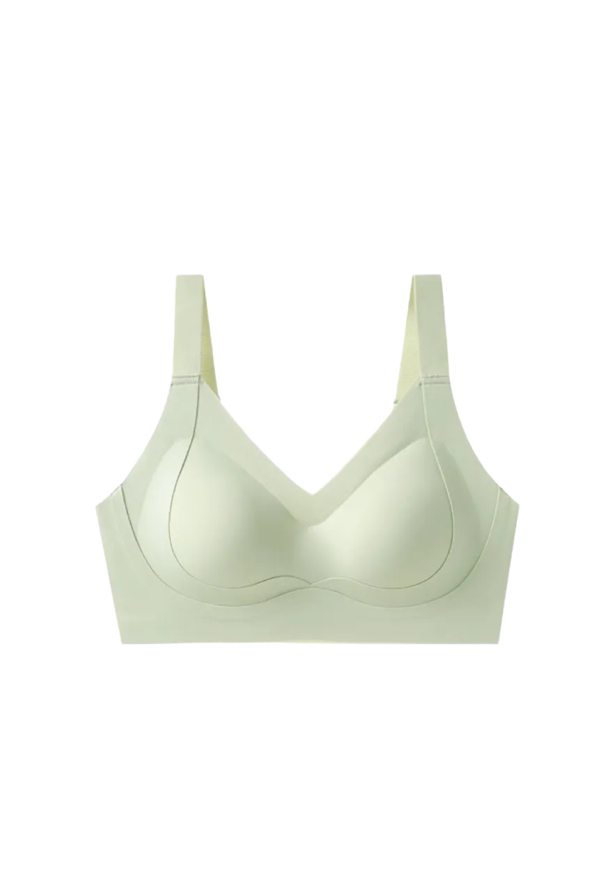 Plus Size Seamless Scoop Neck Bra with Broad Straps